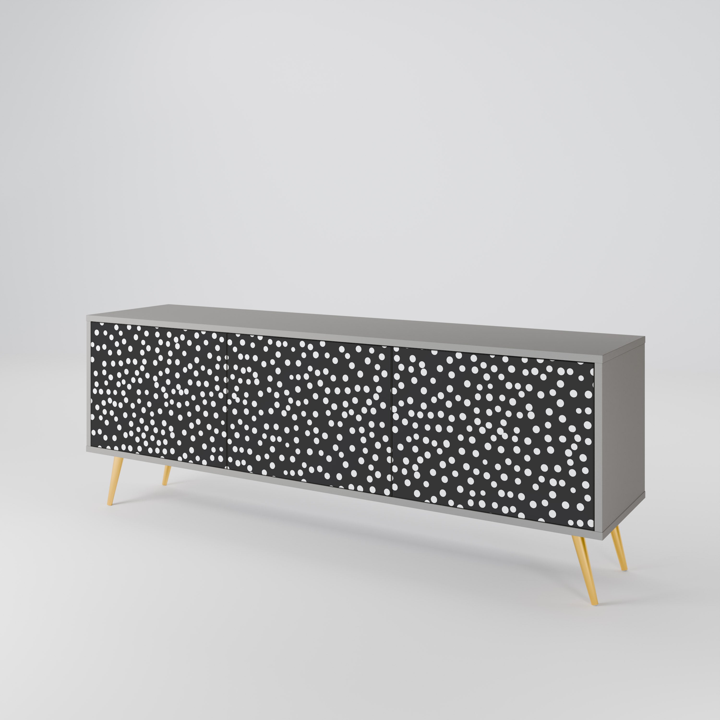 BLINDING LIGHTS TV-Lowboard mit 3 Türen in Grau