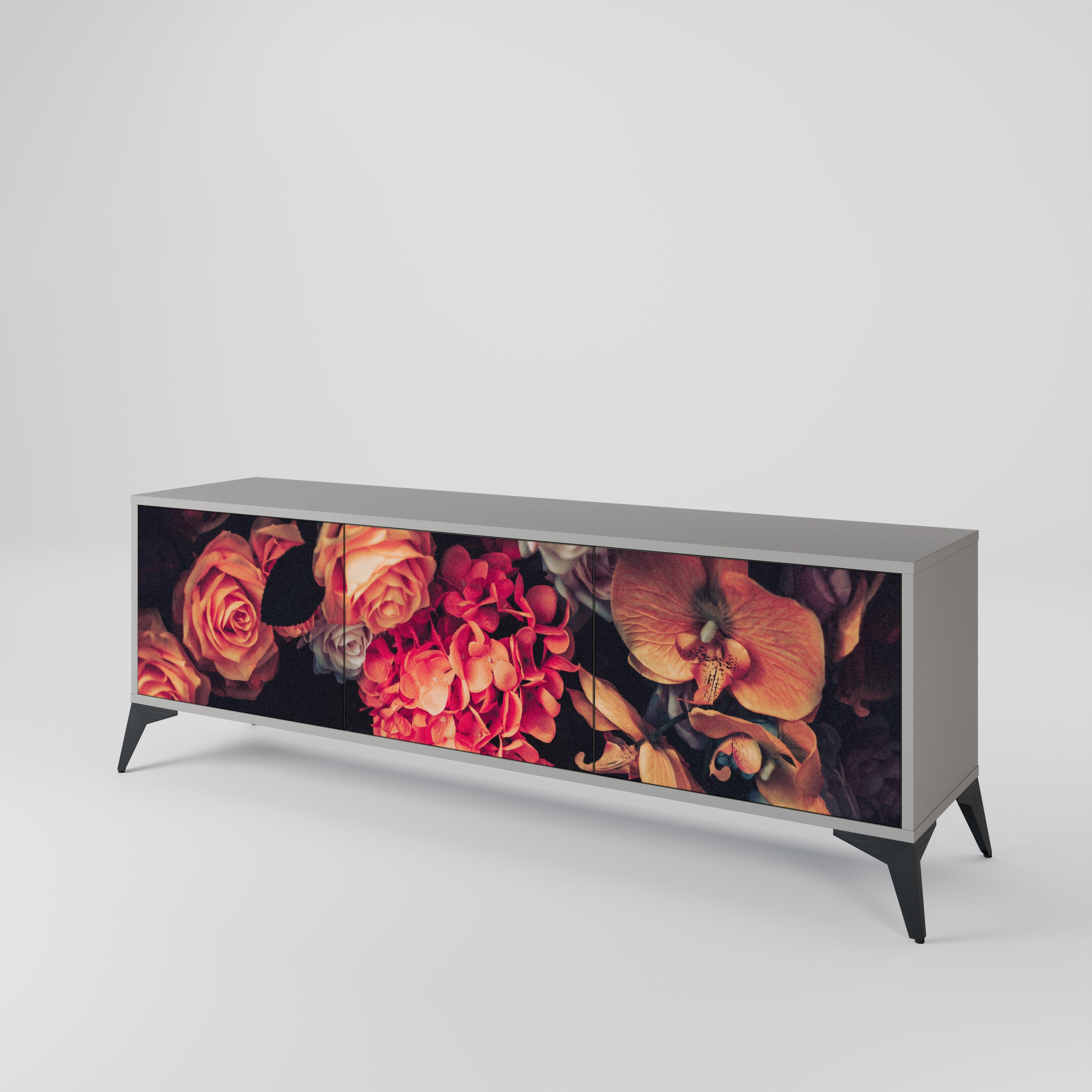 NEVERENDING BLOOM 3-Door TV Cabinet