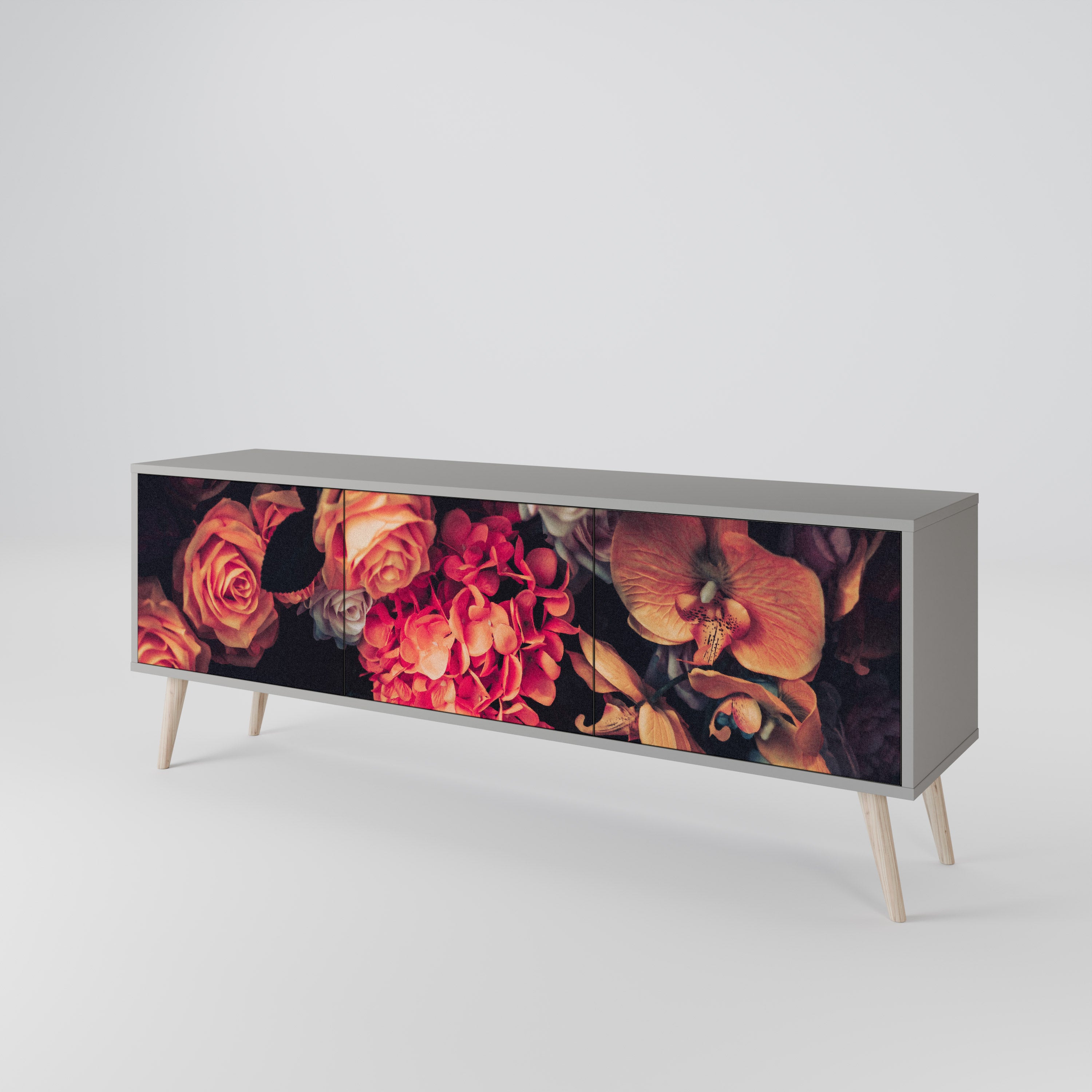 NEVERENDING BLOOM 3-Door TV Cabinet