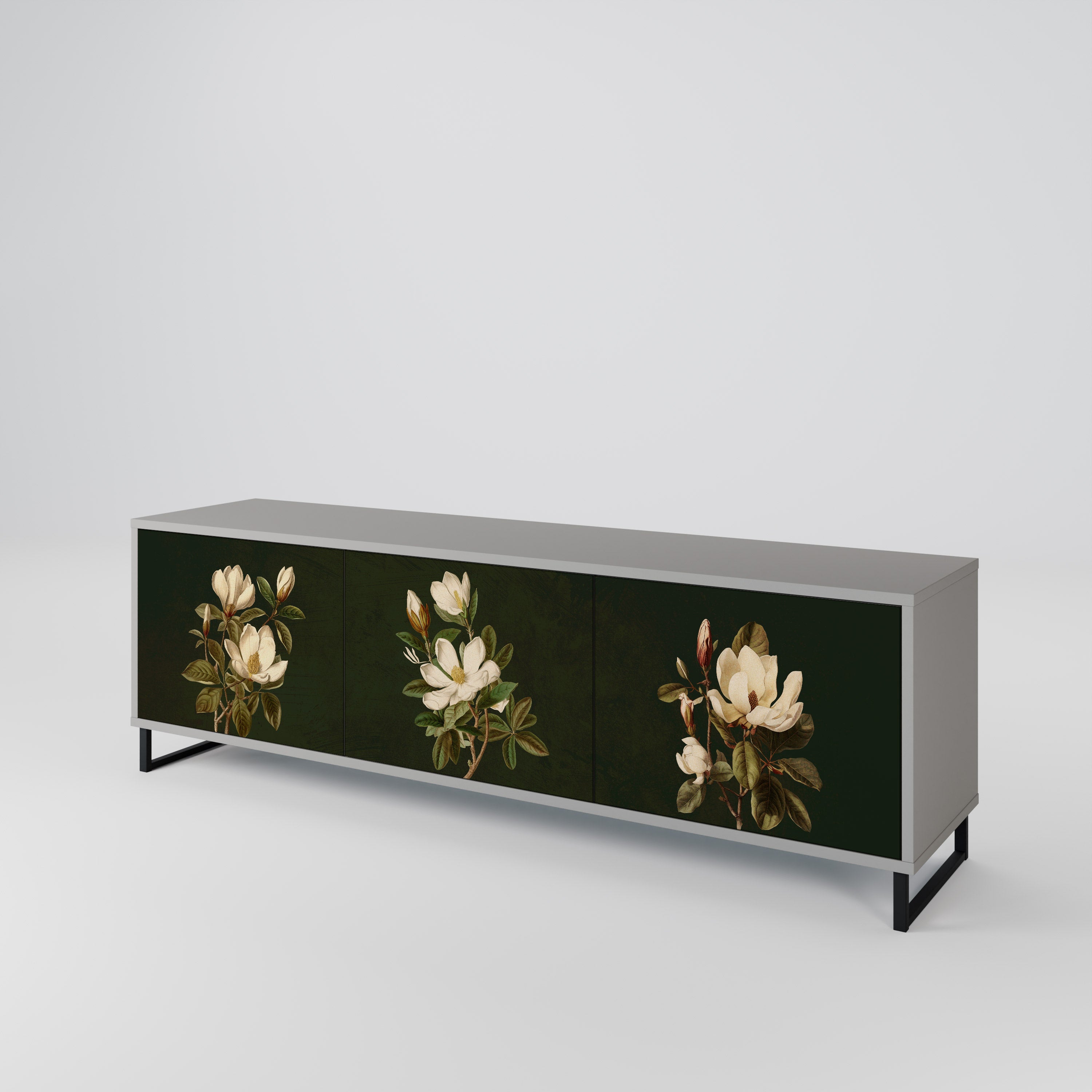 FLORAL NOIR 3-Door TV Cabinet