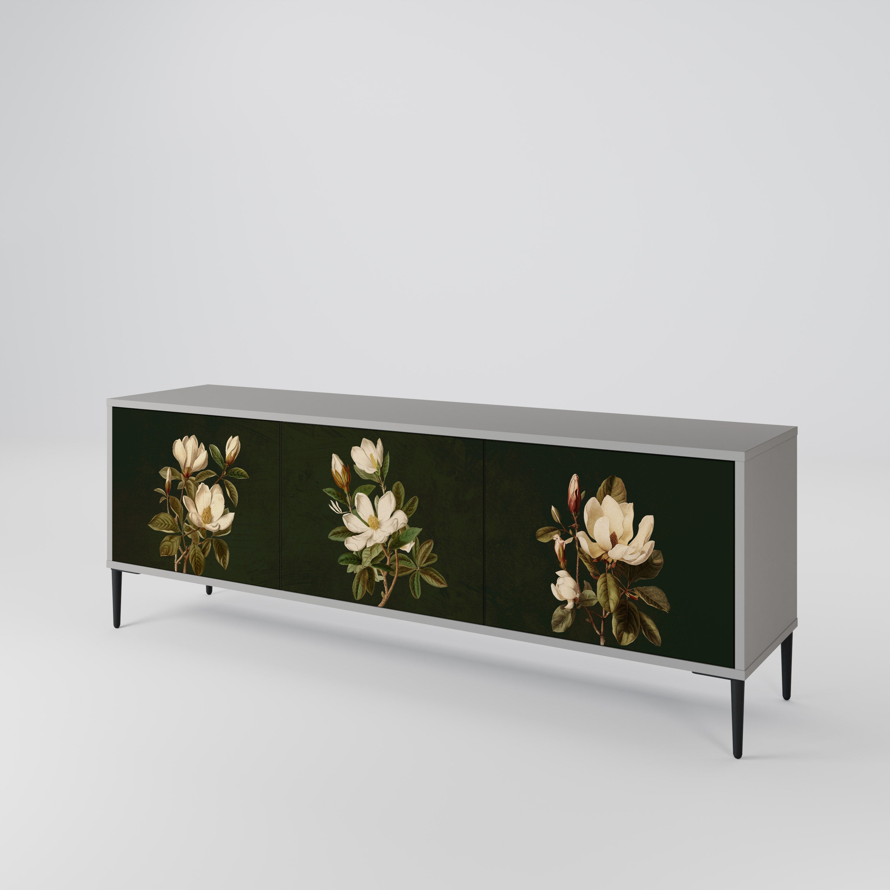 FLORAL NOIR 3-Door TV Cabinet