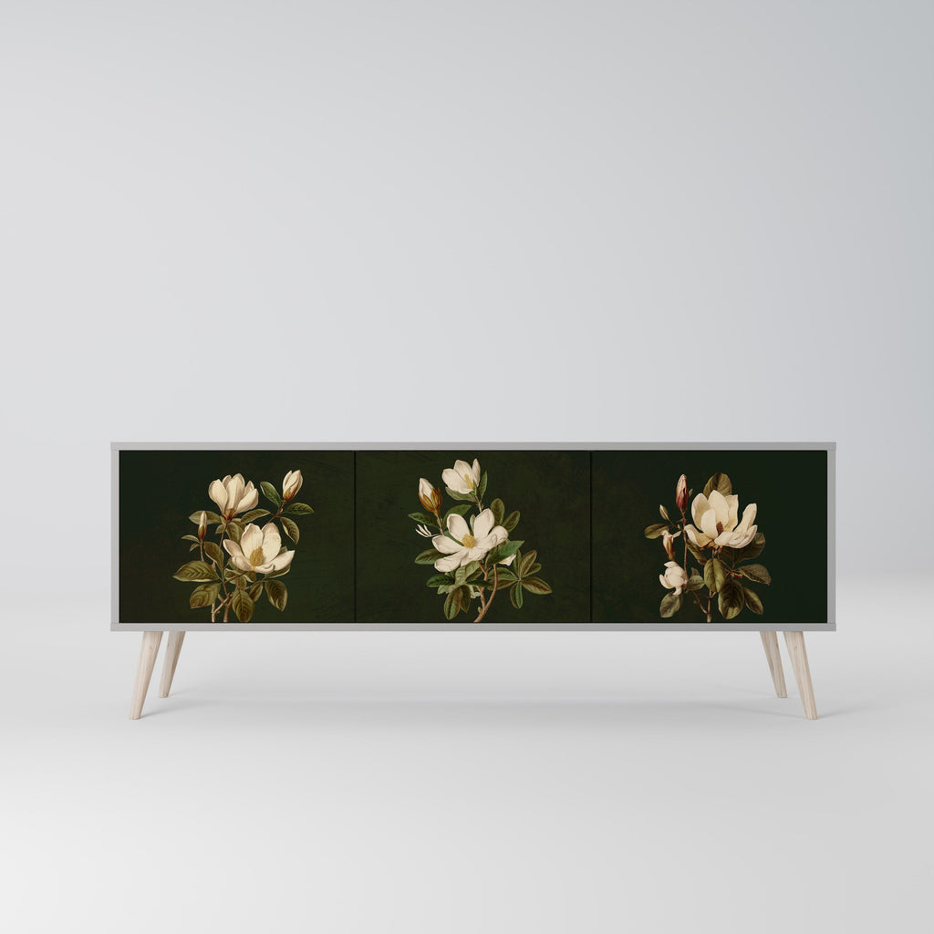 FLORAL NOIR TV-Lowboard mit 3 Türen in Grau