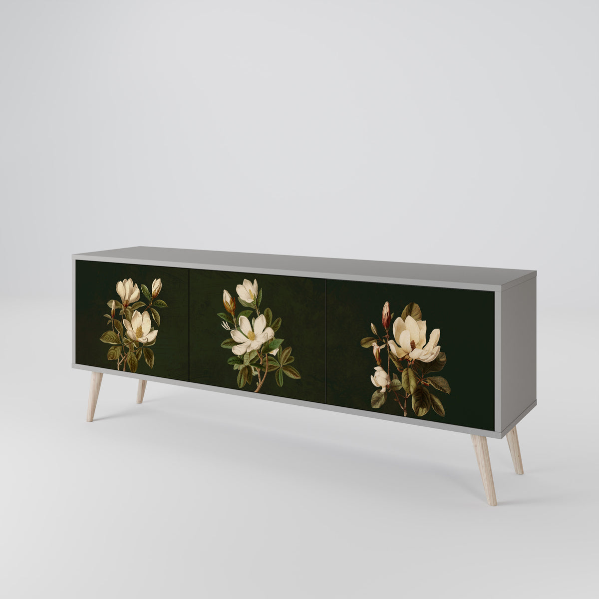FLORAL NOIR 3-türiges TV-Lowboard