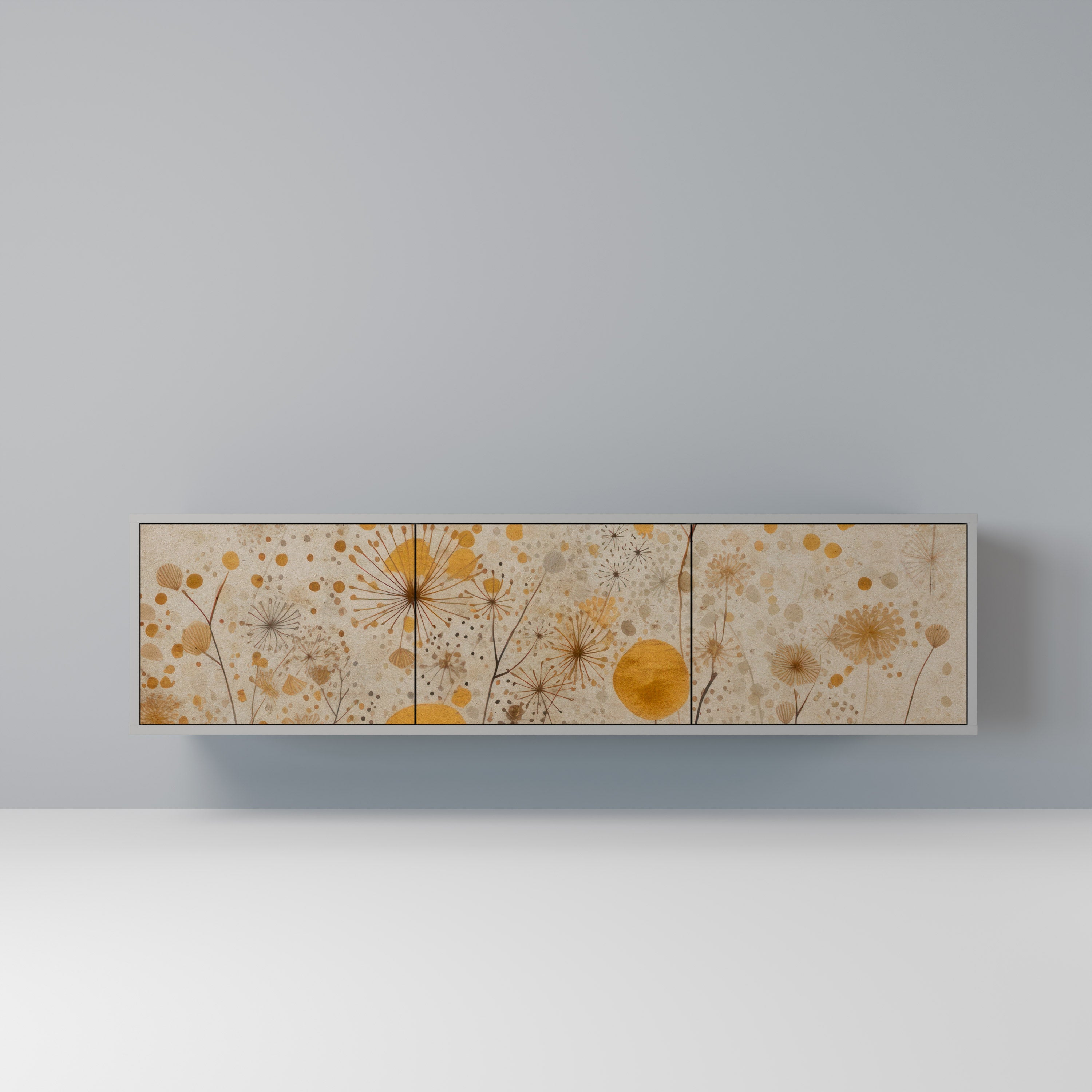 MORNING GLADE TV-Lowboard mit 3 Türen in Grau