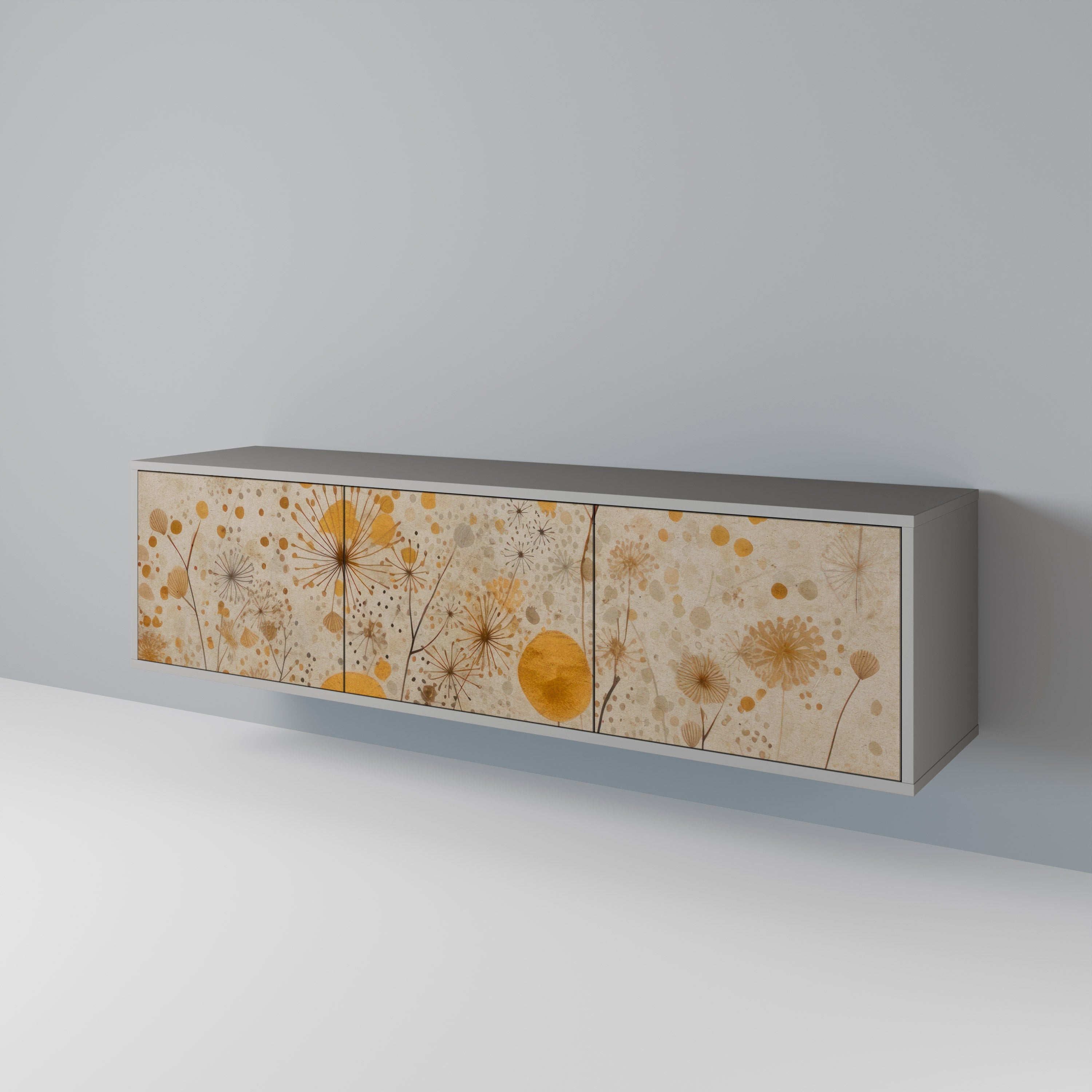 MORNING GLADE TV-Lowboard mit 3 Türen in Grau