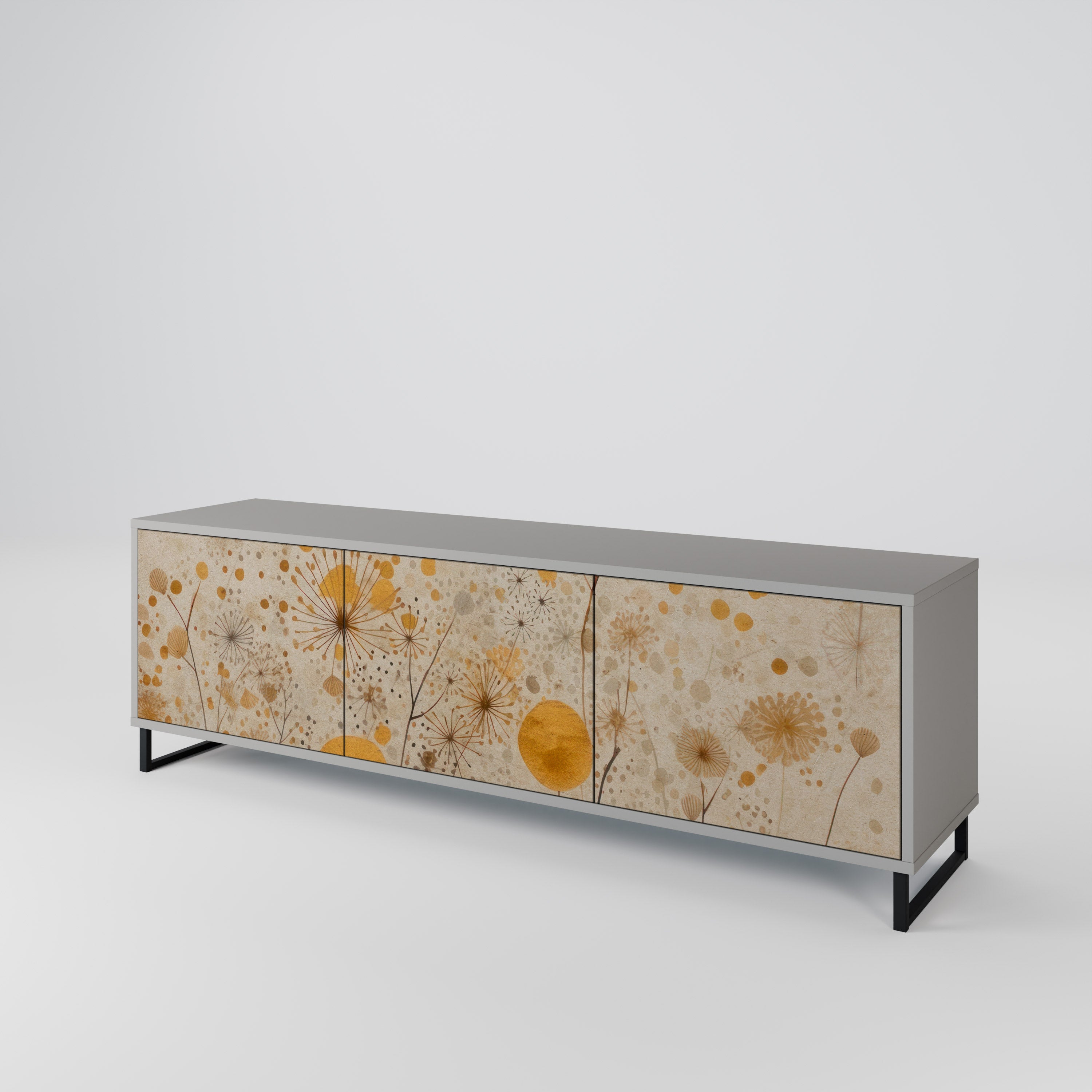 MORNING GLADE TV-Lowboard mit 3 Türen in Grau