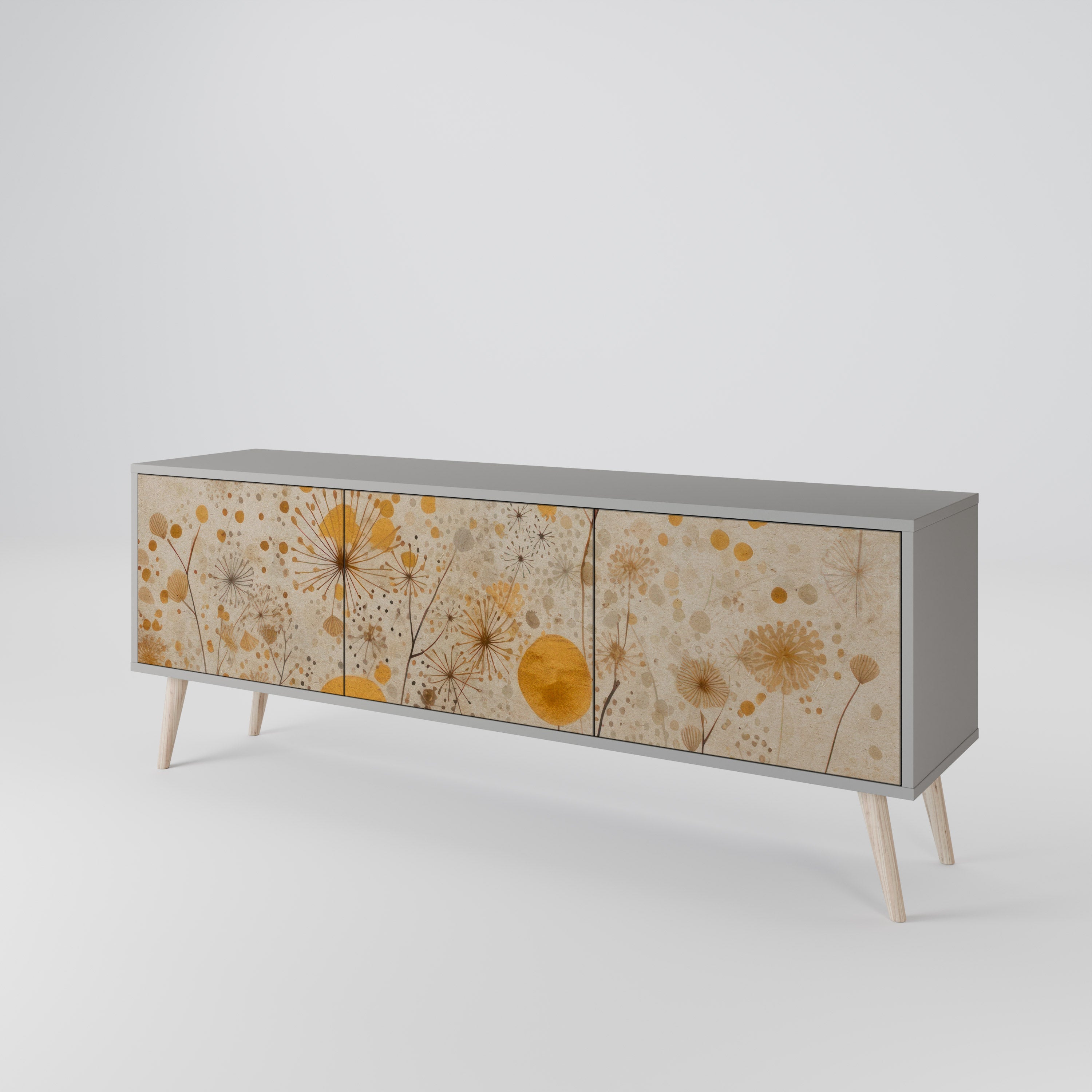 MORNING GLADE TV-Lowboard mit 3 Türen in Grau