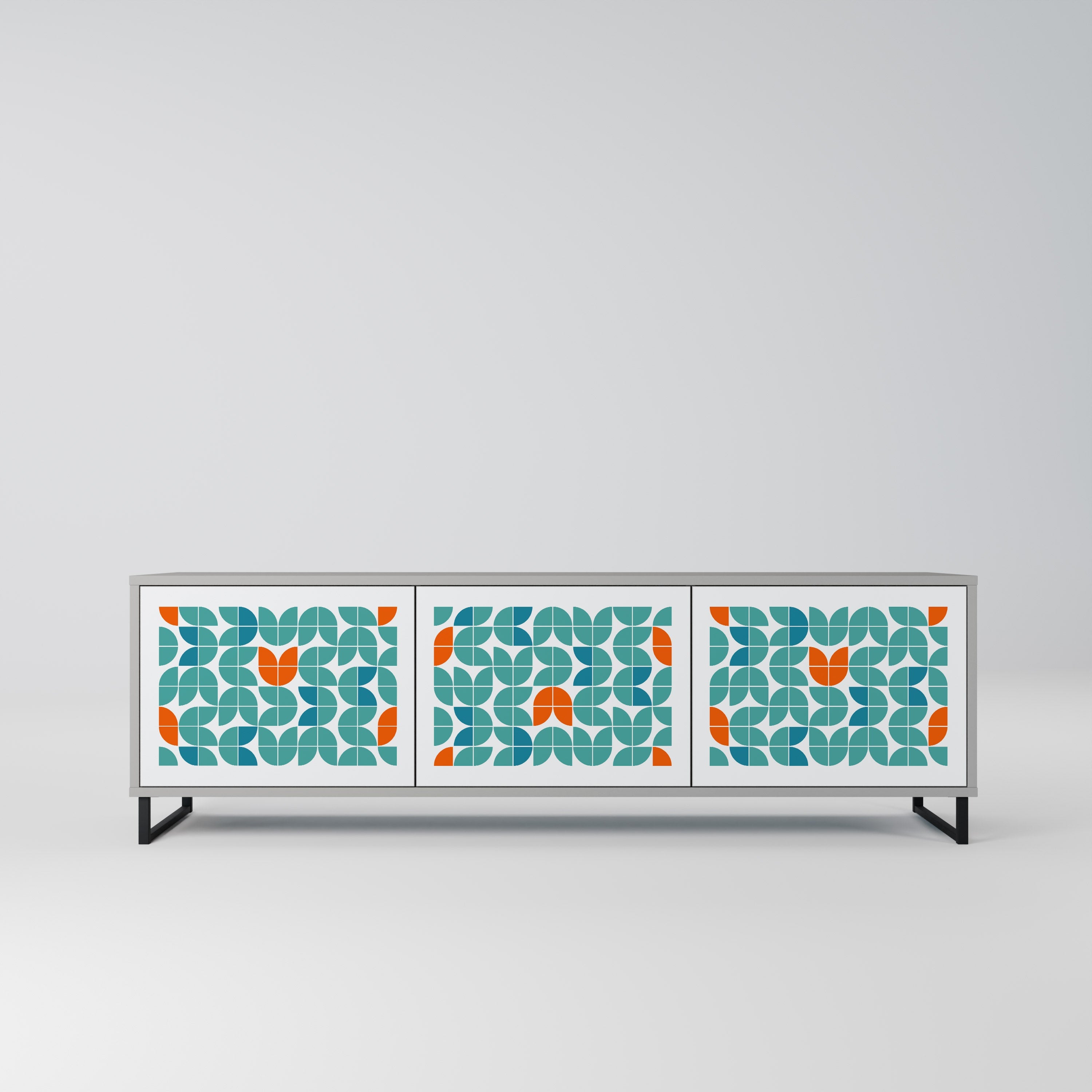 BE THE CHANGE TV-Lowboard mit 3 Türen in Grau