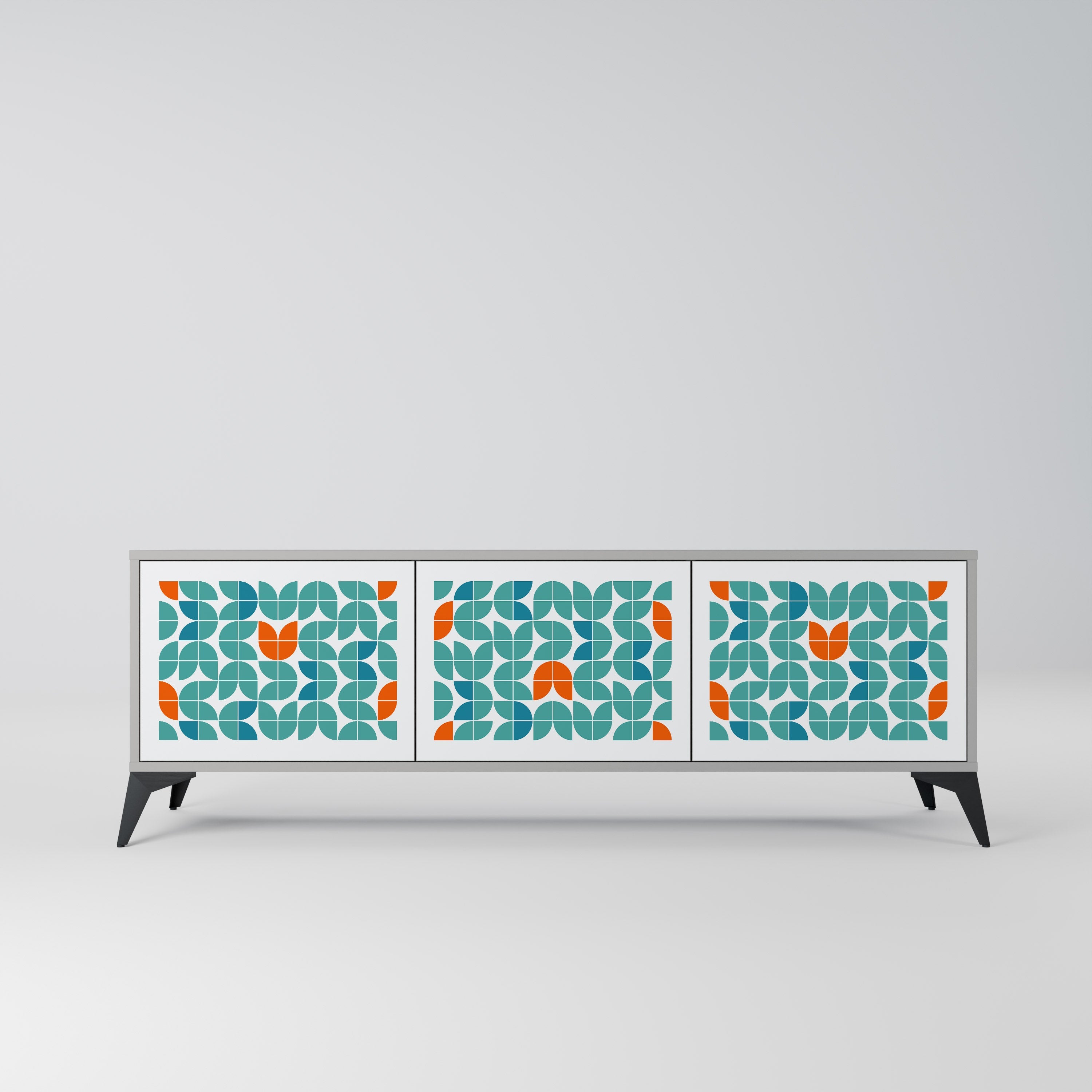 BE THE CHANGE TV-Lowboard mit 3 Türen in Grau