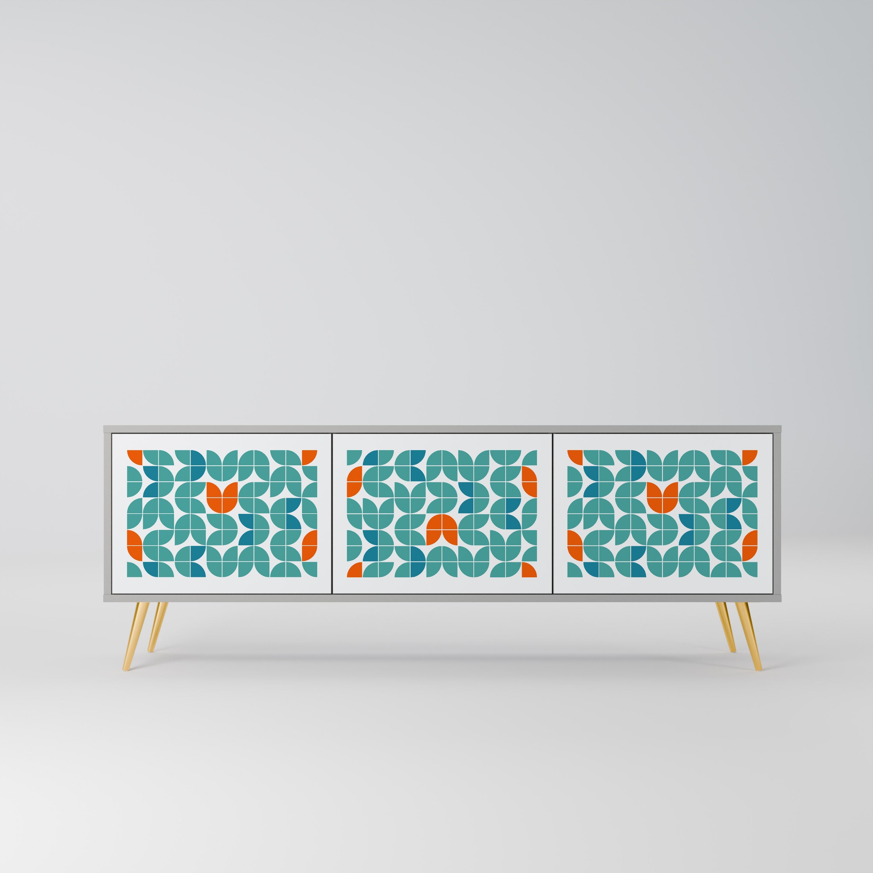 BE THE CHANGE TV-Lowboard mit 3 Türen in Grau