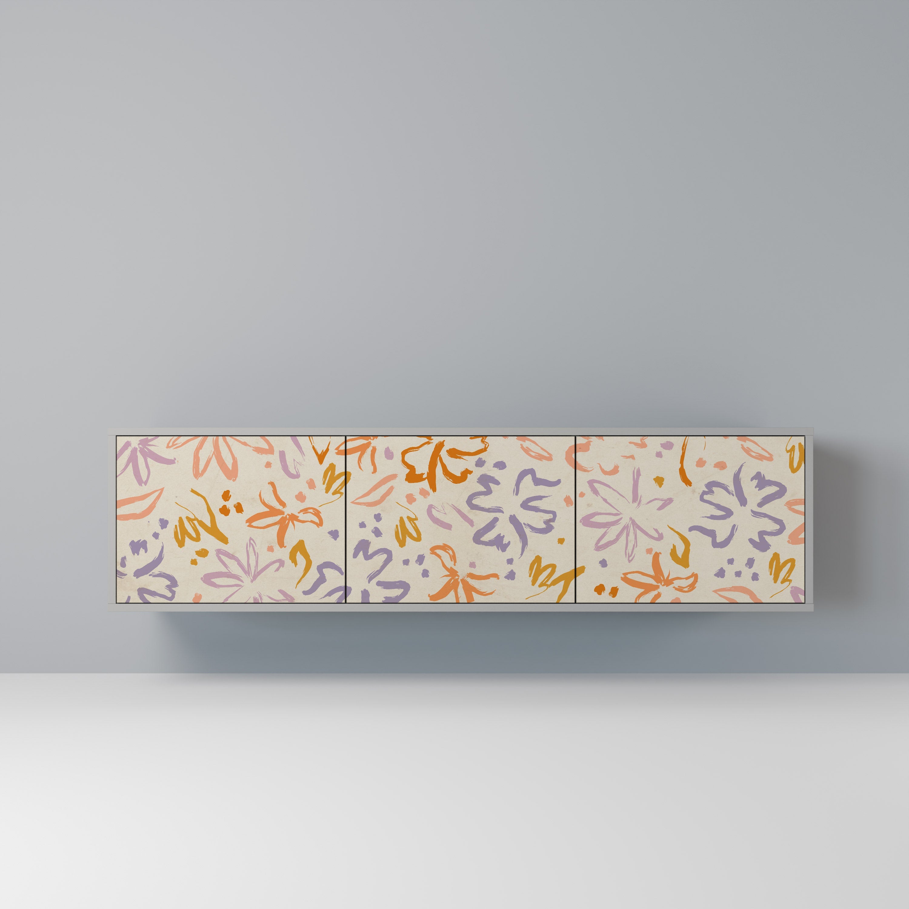 SPRING WHIMSY TV-Lowboard mit 3 Türen in Grau