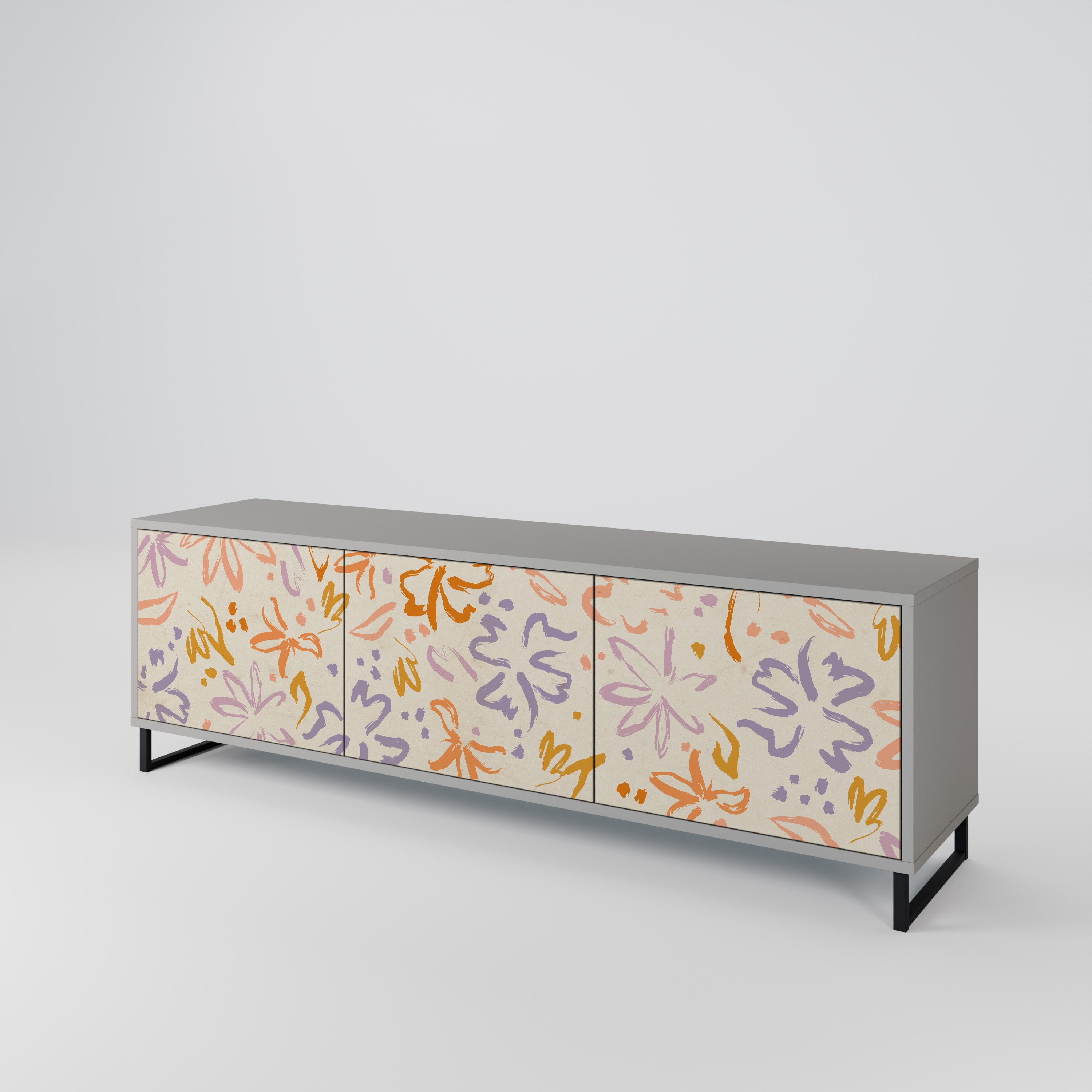 SPRING WHIMSY 3-Door TV Cabinet