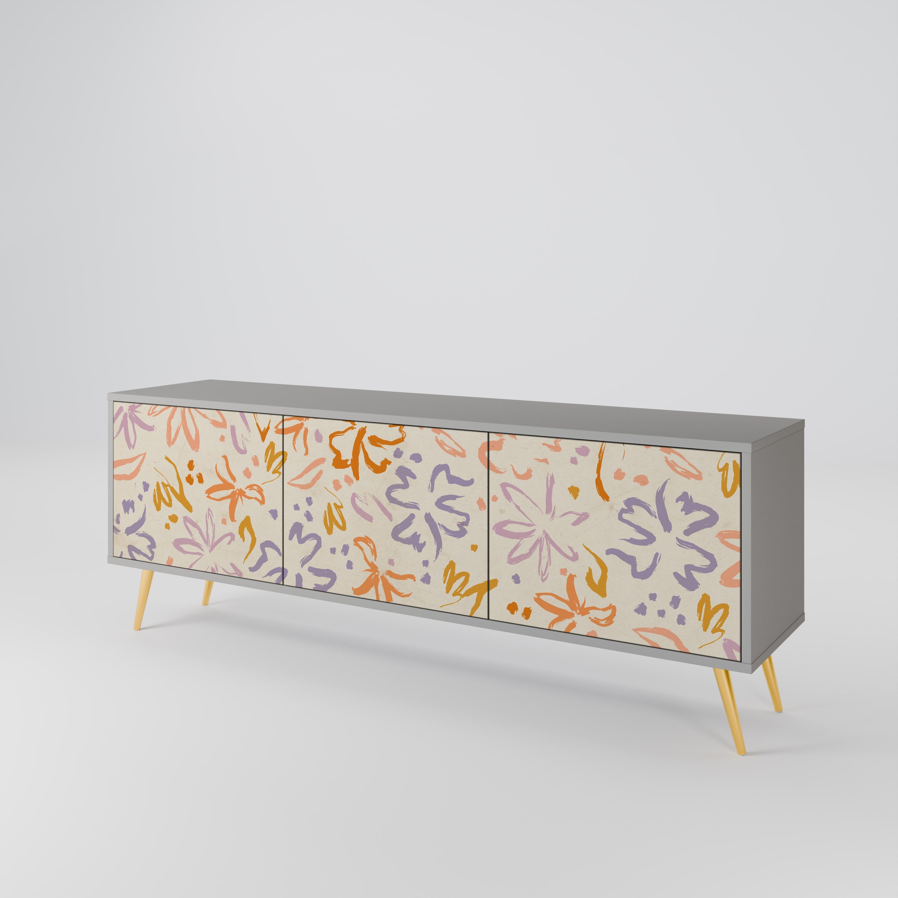 SPRING WHIMSY TV-Lowboard mit 3 Türen in Grau