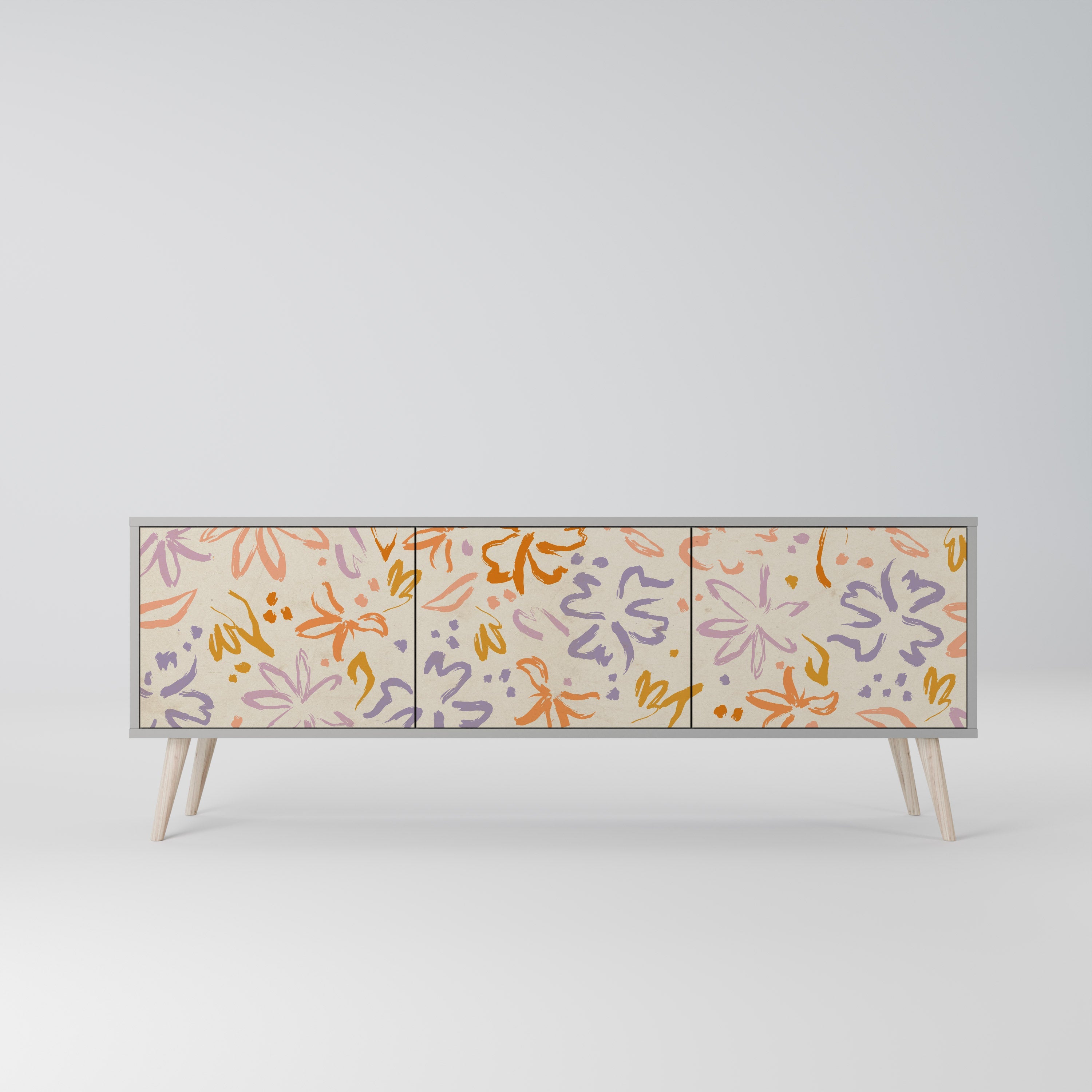 SPRING WHIMSY TV-Lowboard mit 3 Türen in Grau