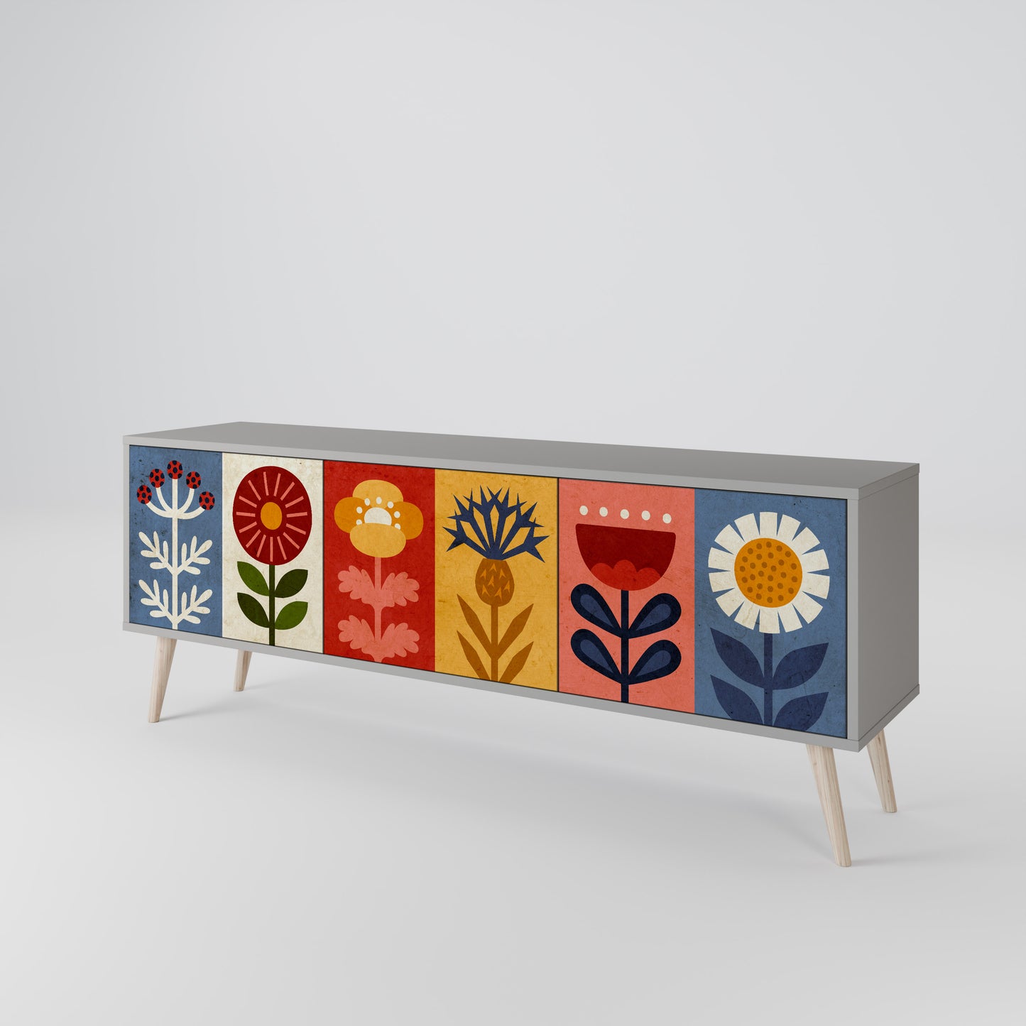 SCANDIC FLOWERET 3-türiges TV-Lowboard