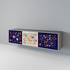 FLORAL COMBINATION TV-Lowboard mit 3 Türen in Grau