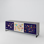 FLORAL COMBINATION TV-Lowboard mit 3 Türen in Grau