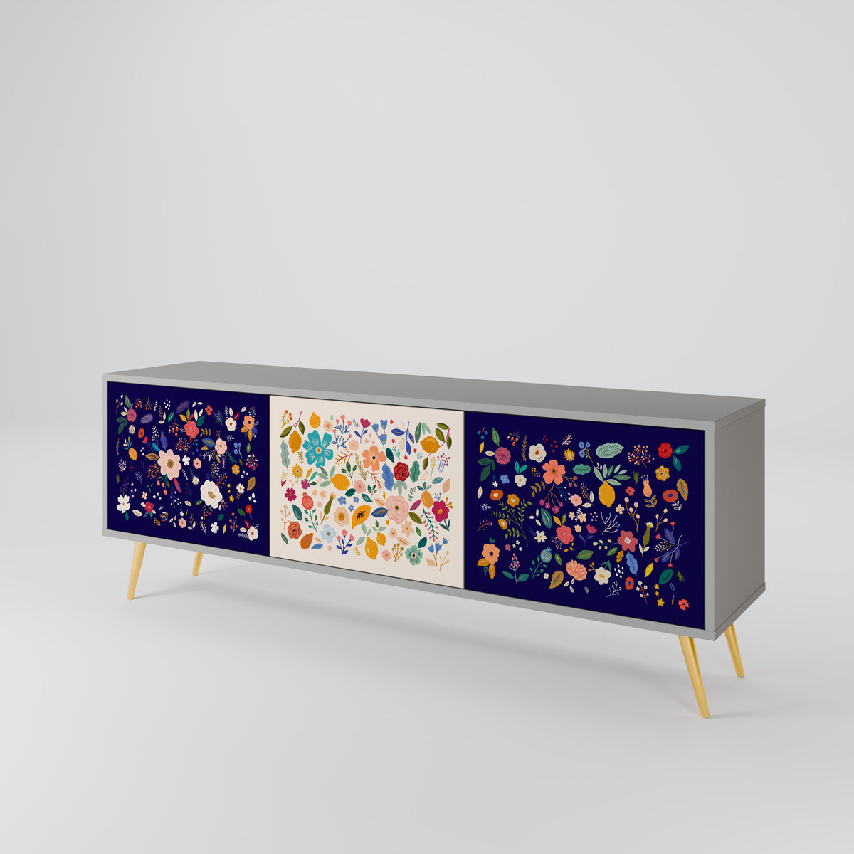 FLORAL COMBINATION 3-türiges TV-Lowboard
