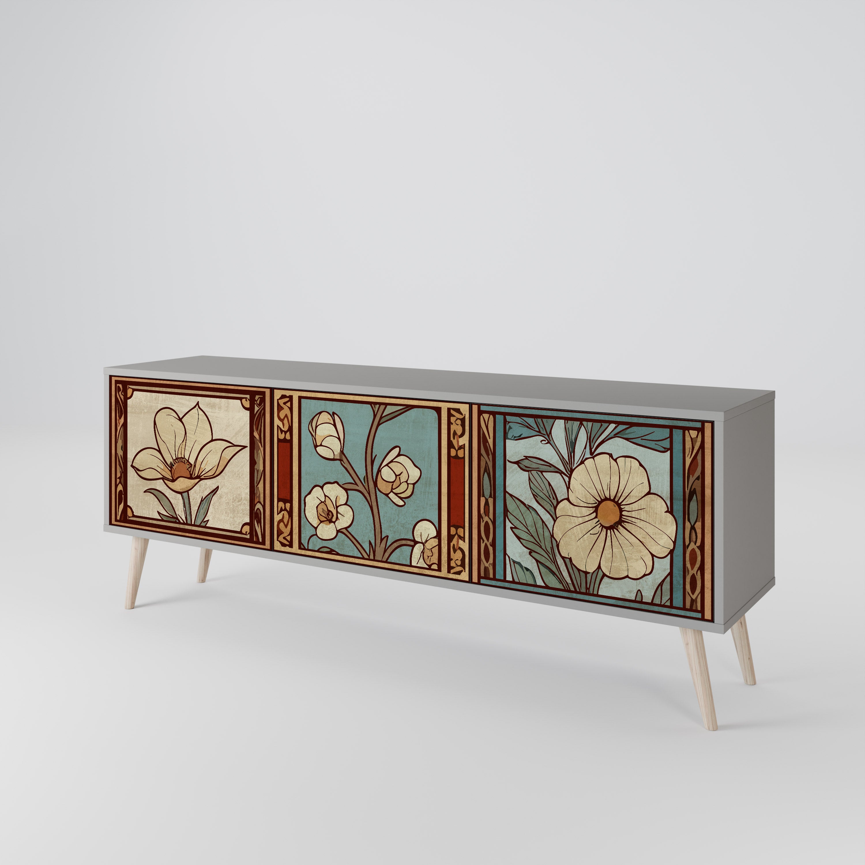 TIMELESS FLORA 3-Door TV Cabinet