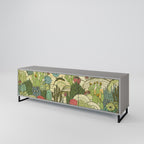 SUCCULENTS KALEIDOSCOPE TV-Lowboard mit 3 Türen in Grau