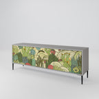 SUCCULENTS KALEIDOSCOPE TV-Lowboard mit 3 Türen in Grau