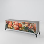 STYLISH BEAUTY 3-Door TV Stand in Grey Finish