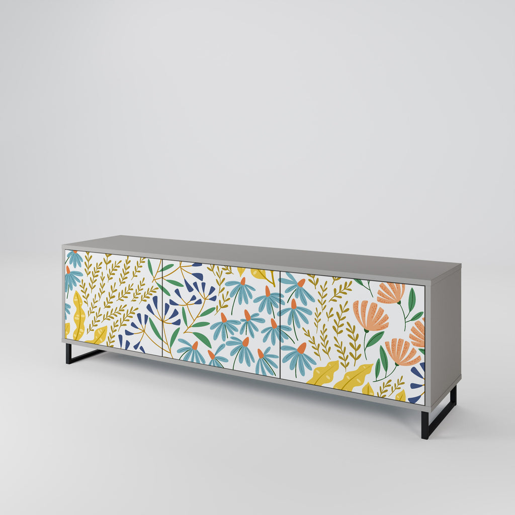 HELLO SPRING TV-Lowboard mit 3 Türen in Grau