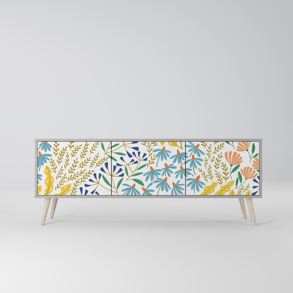 HELLO SPRING TV-Lowboard mit 3 Türen in Grau