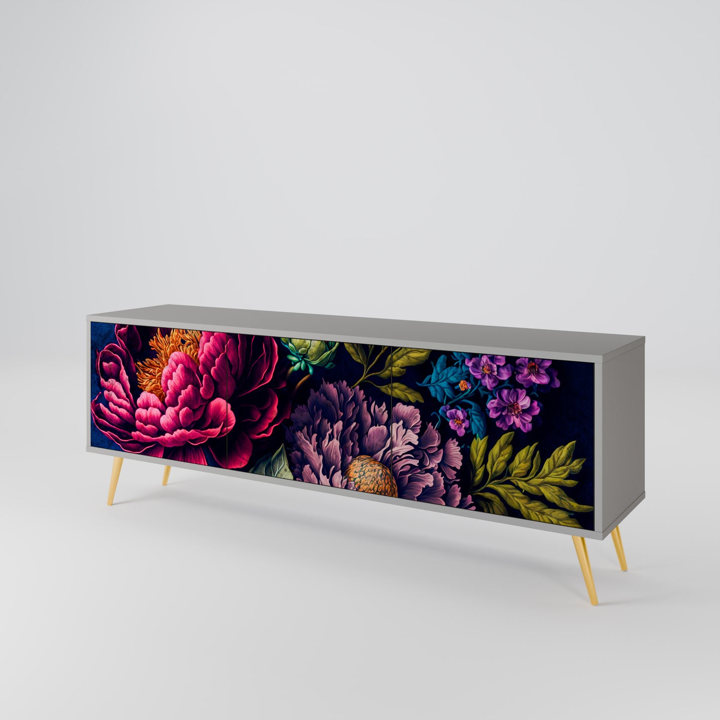 BLOOMING ELEGANCE 3-türiges TV-Lowboard