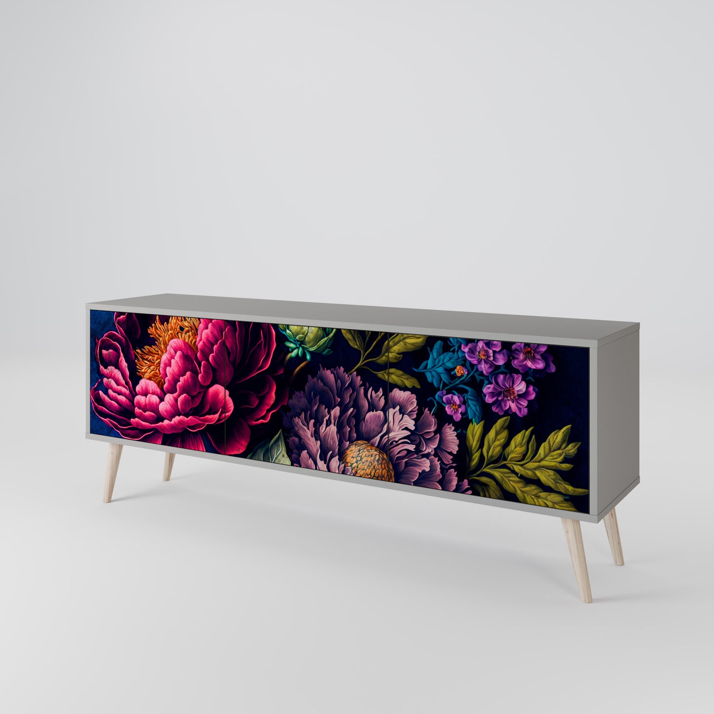 BLOOMING ELEGANCE 3-türiges TV-Lowboard