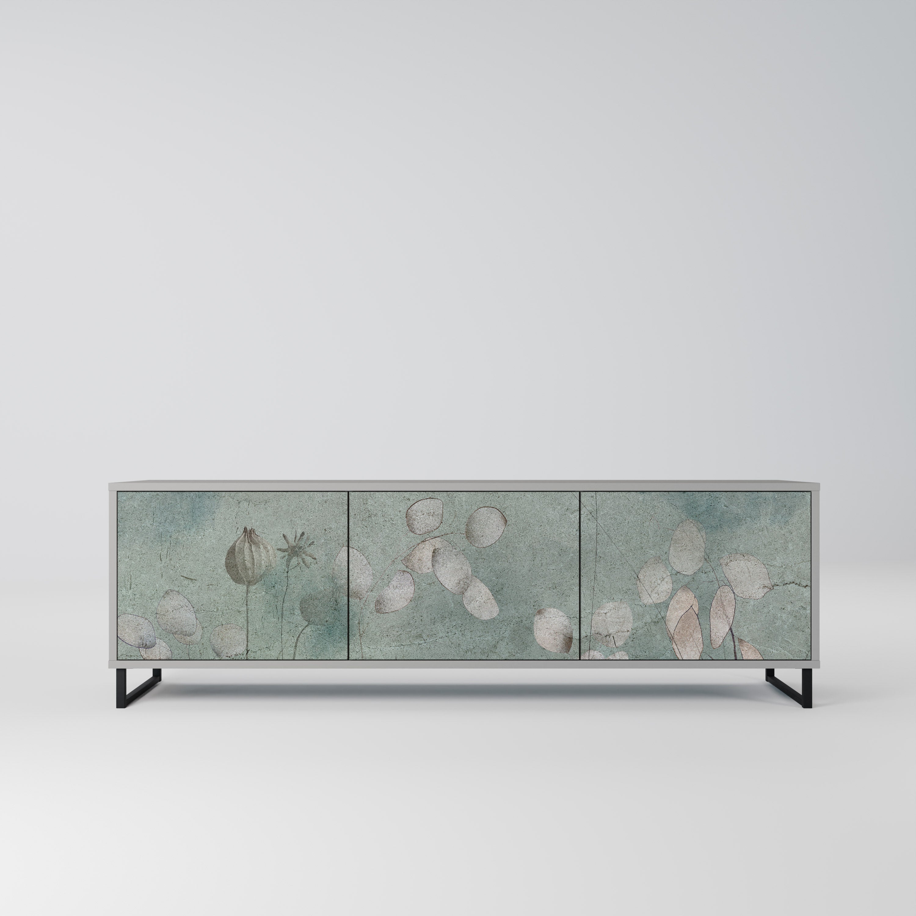 NIGHT LADY TV-Lowboard mit 3 Türen in Grau