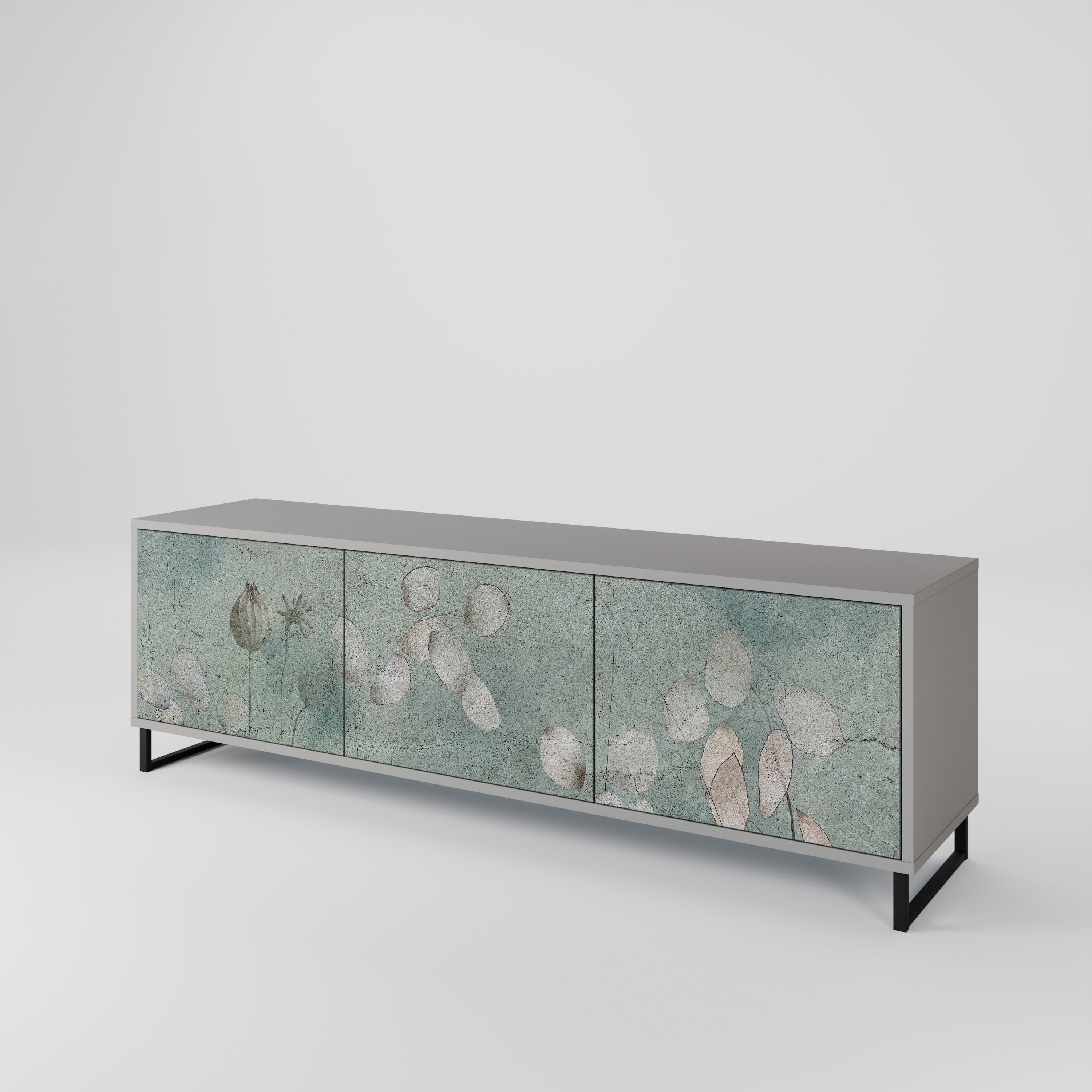 NIGHT LADY TV-Lowboard mit 3 Türen in Grau