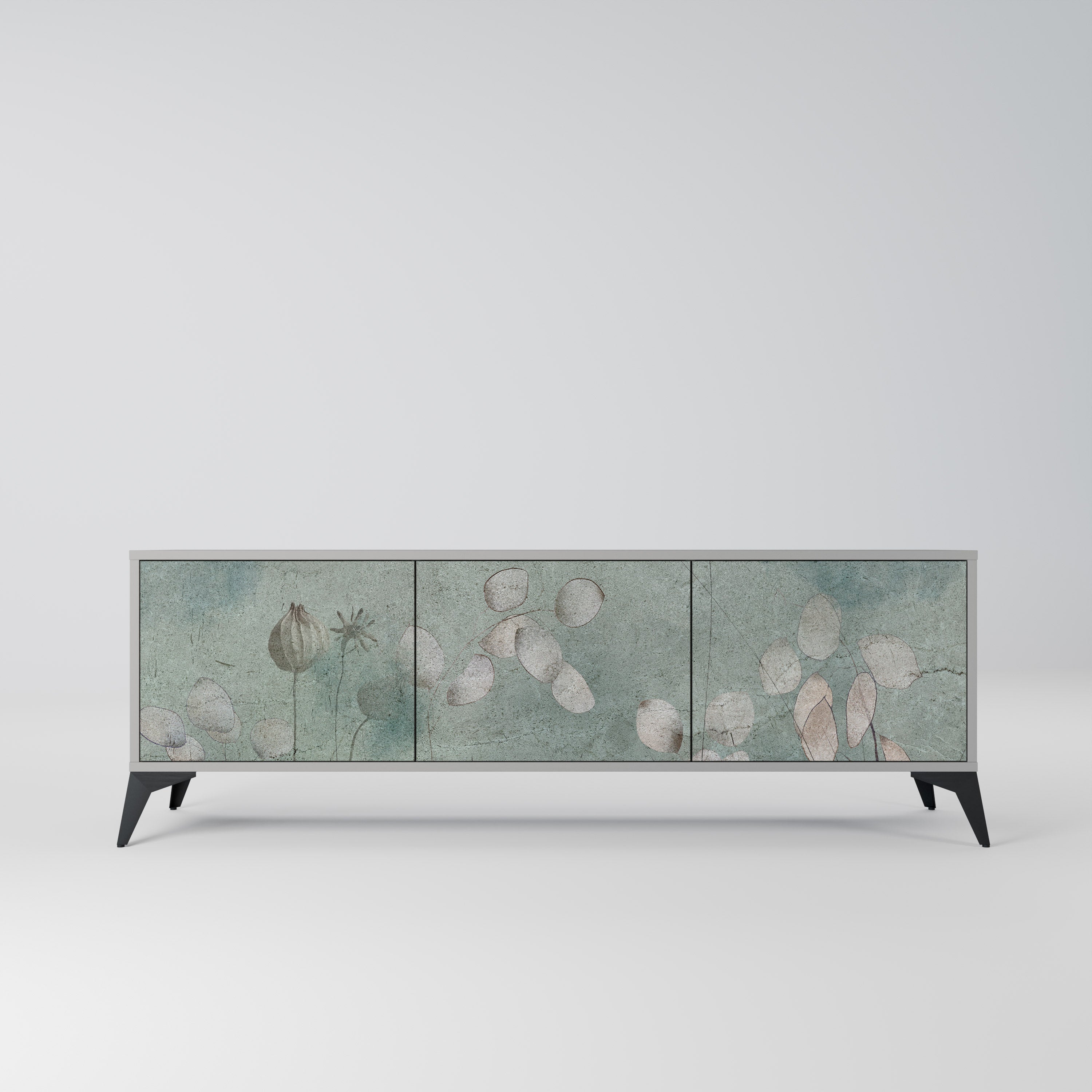 NIGHT LADY TV-Lowboard mit 3 Türen in Grau