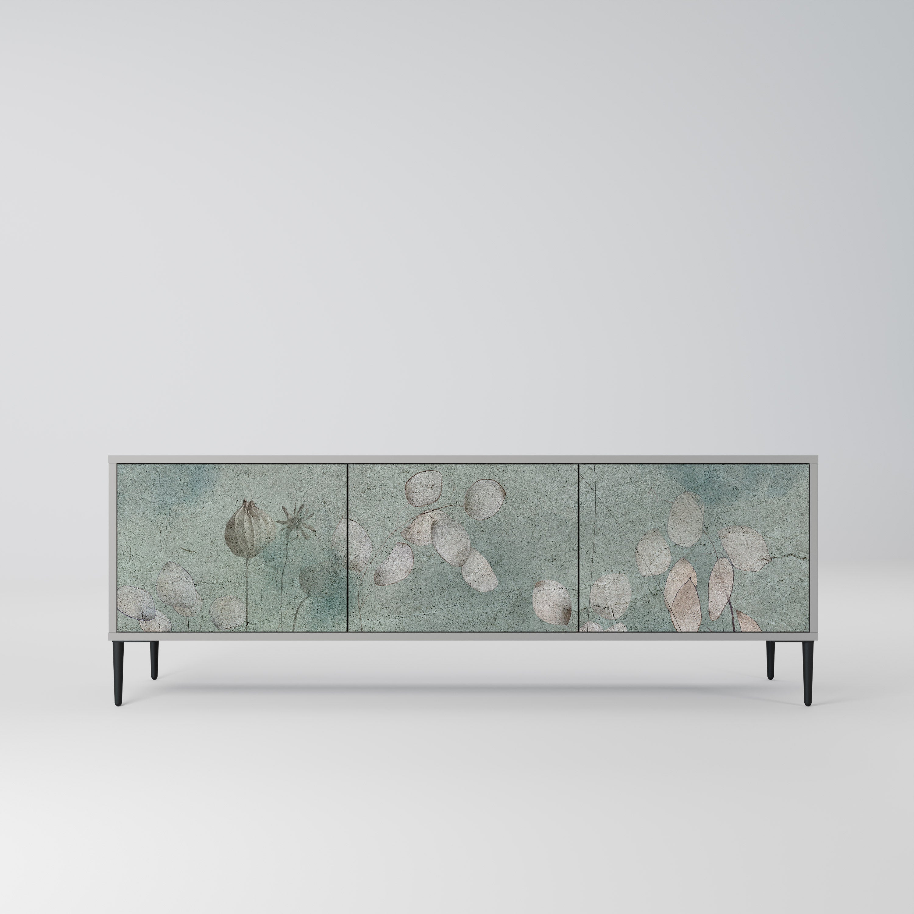 NIGHT LADY TV-Lowboard mit 3 Türen in Grau