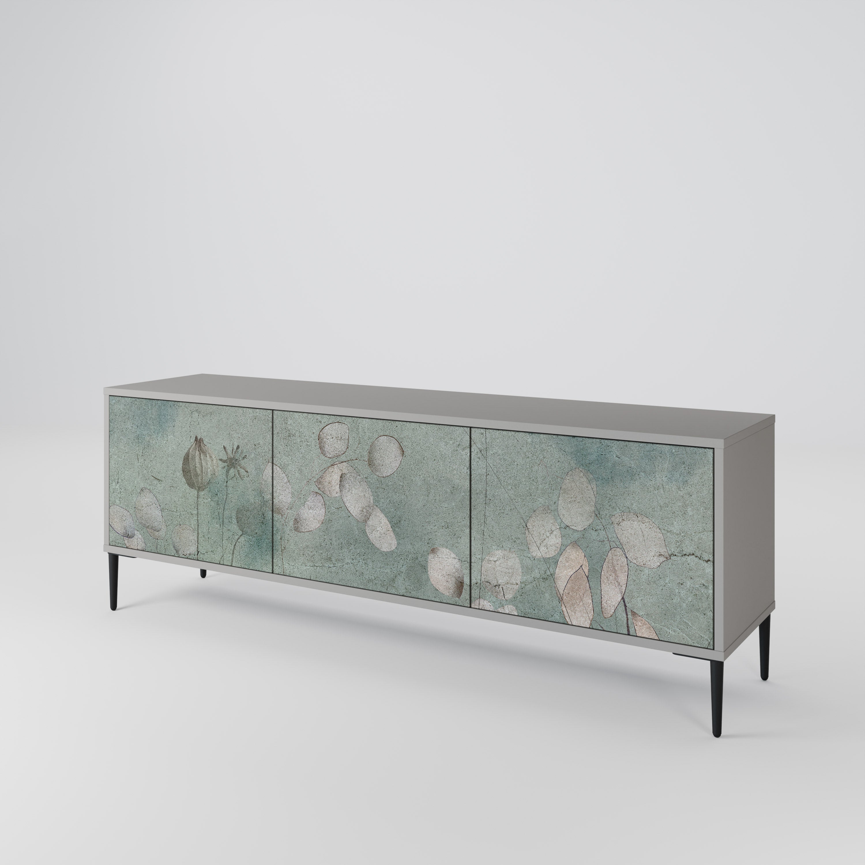 NIGHT LADY TV-Lowboard mit 3 Türen in Grau