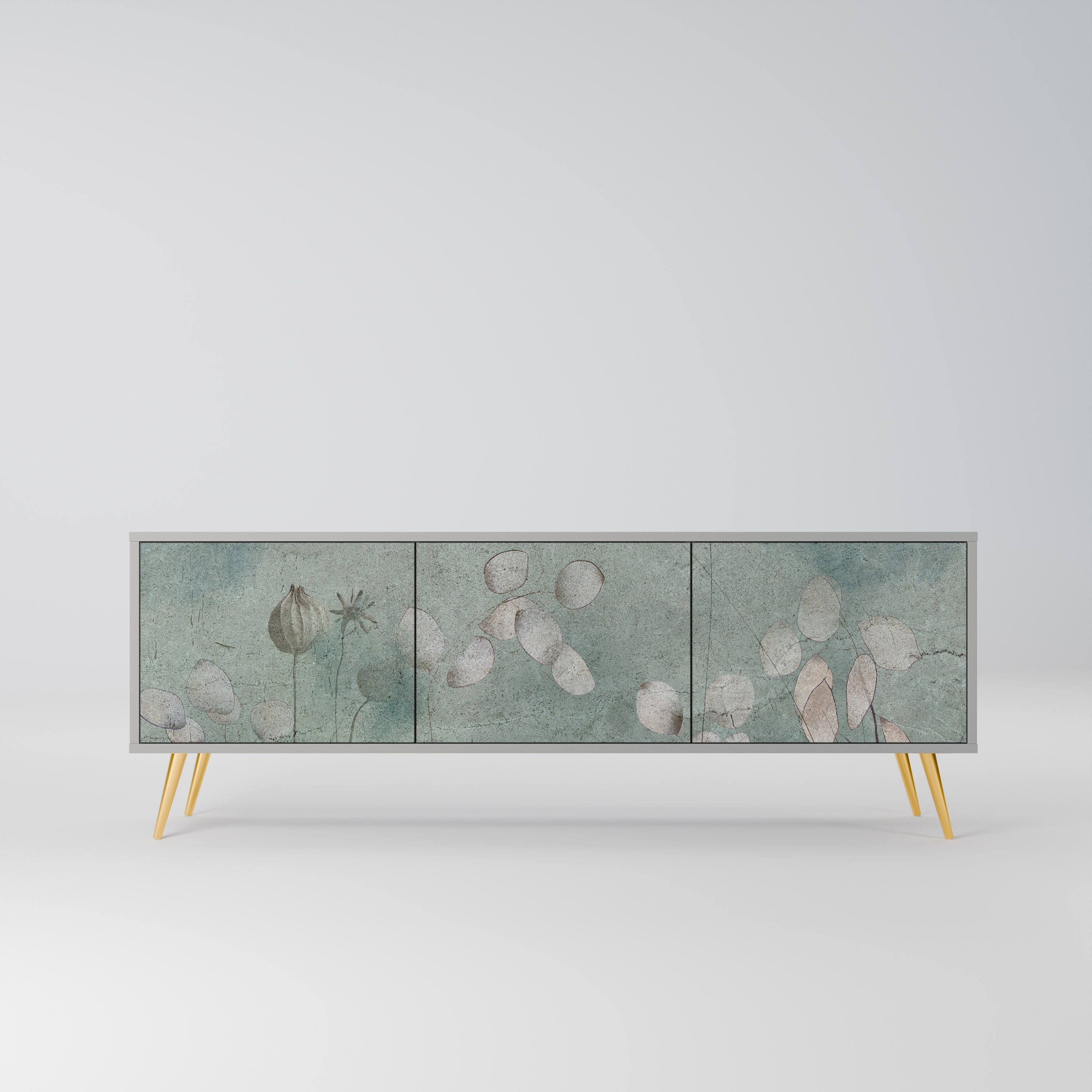 NIGHT LADY TV-Lowboard mit 3 Türen in Grau