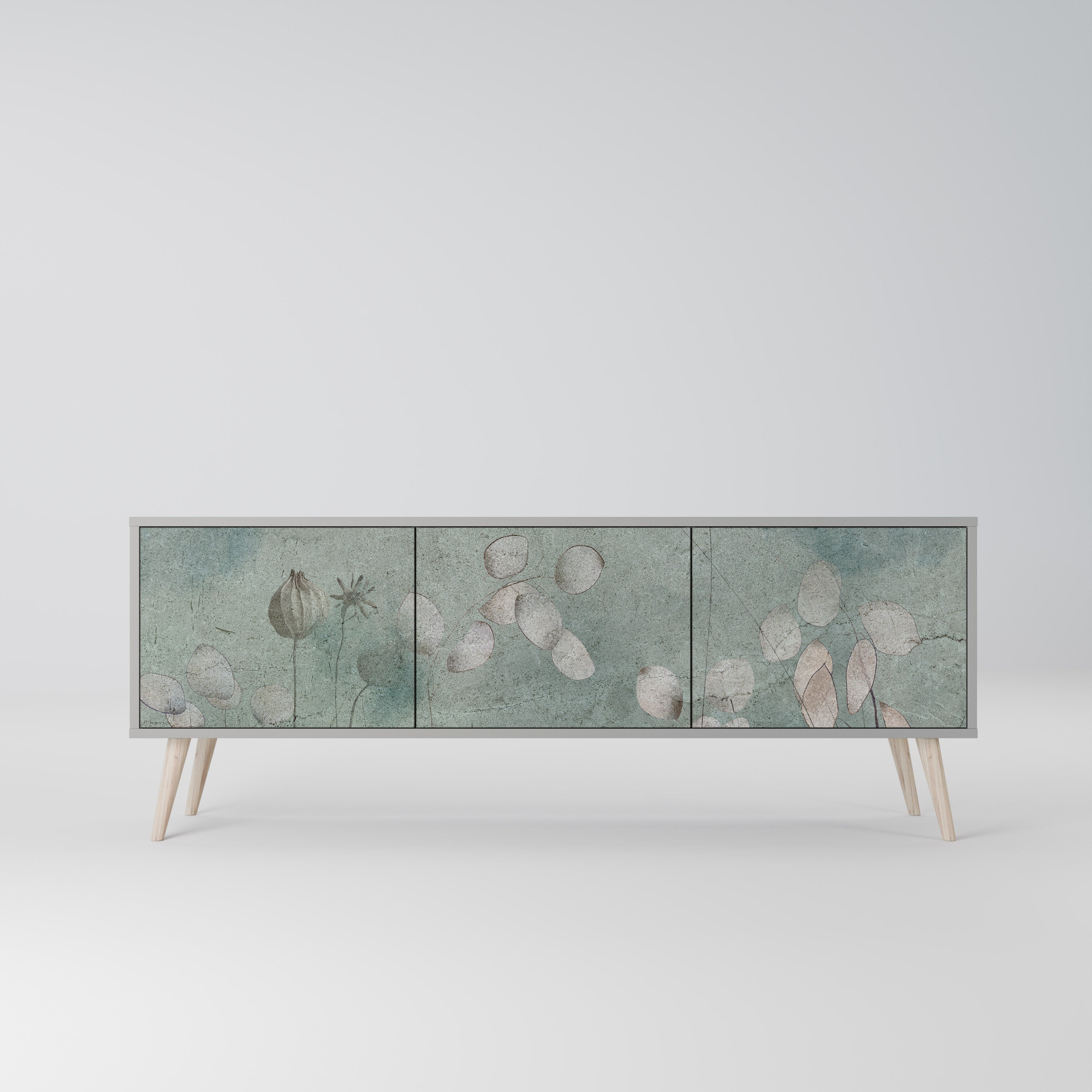 NIGHT LADY TV-Lowboard mit 3 Türen in Grau