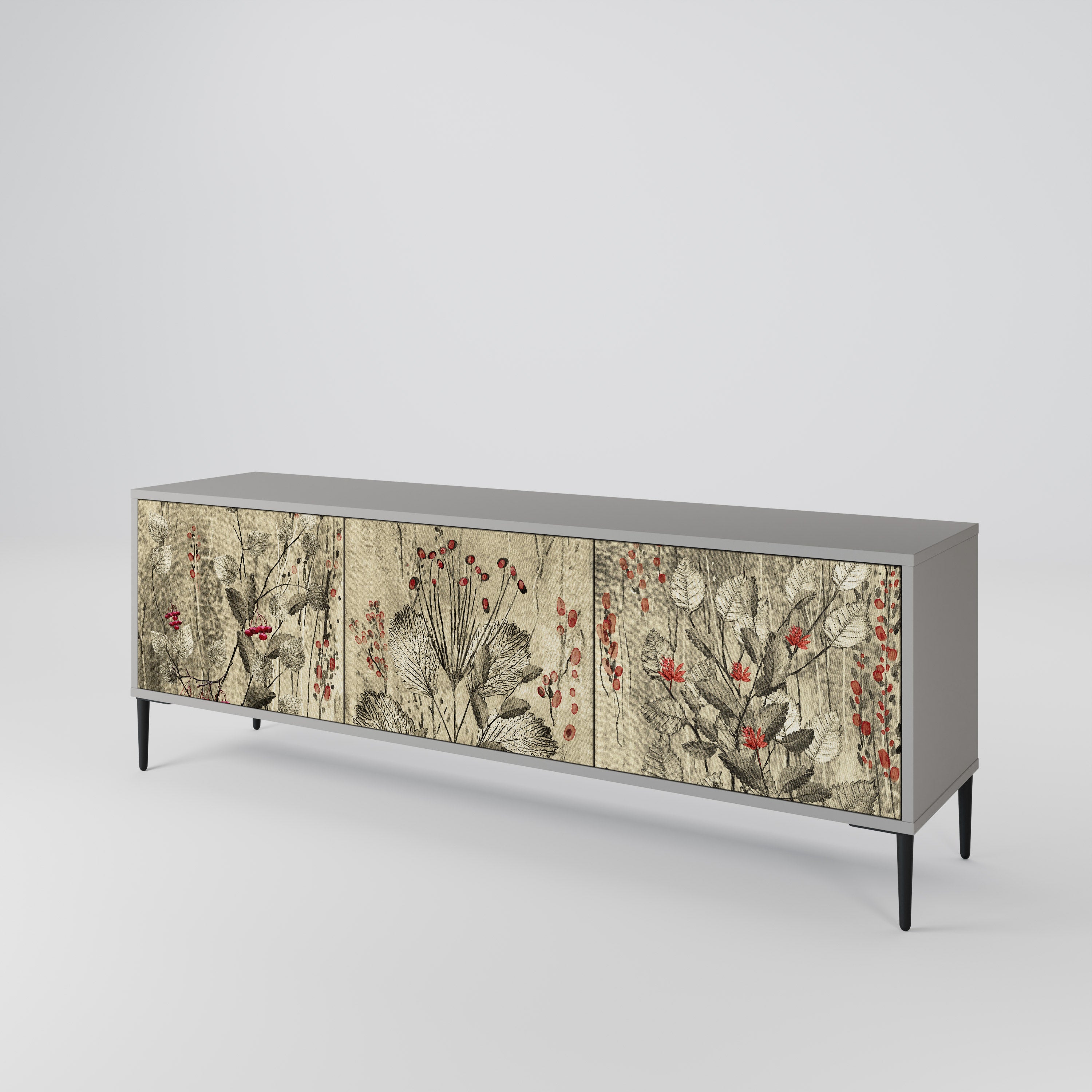 HERBAL GRACE 3-Door TV Cabinet