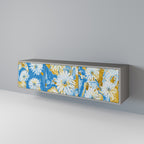 DAISY LUXE TV-Lowboard mit 3 Türen in Grau