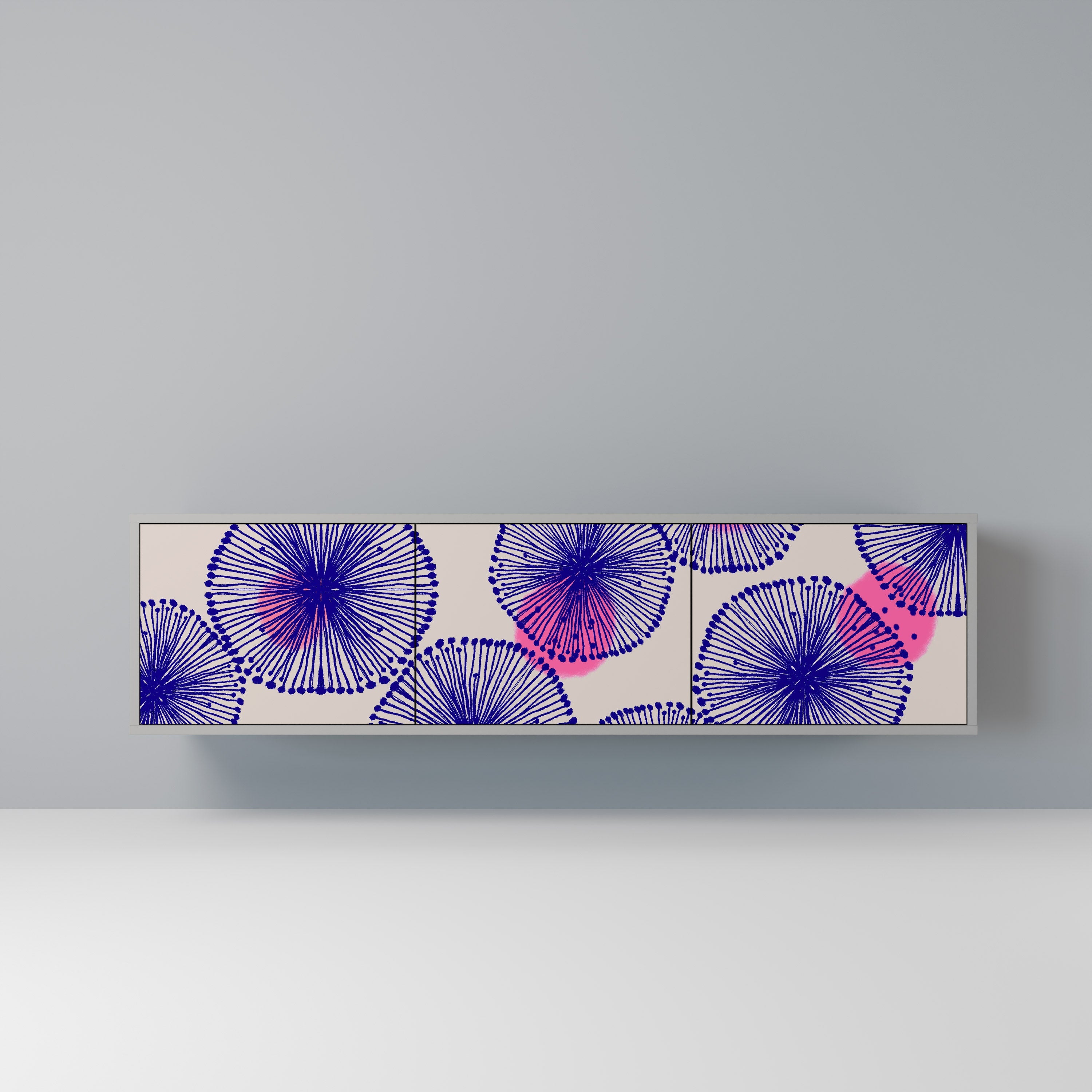 MAGIC NATURE TV-Lowboard mit 3 Türen in Grau