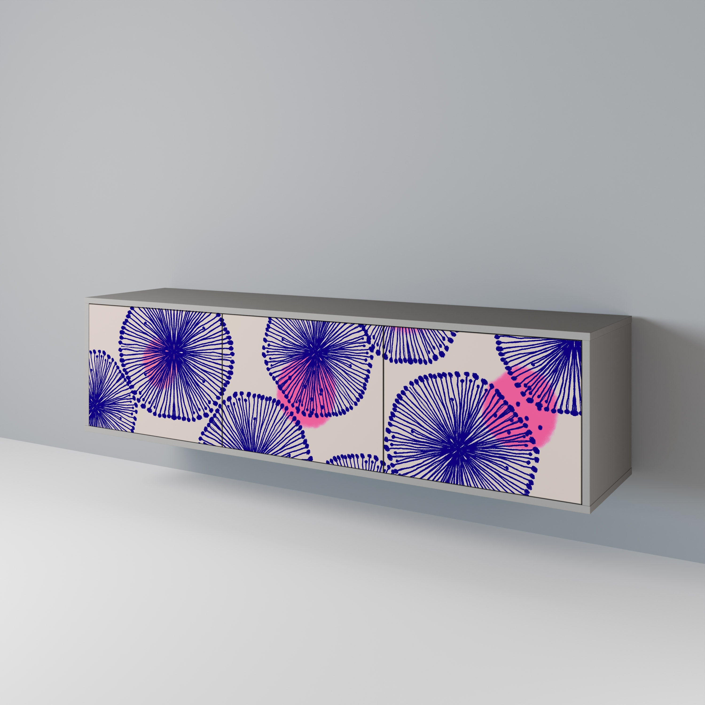 MAGIC NATURE TV-Lowboard mit 3 Türen in Grau