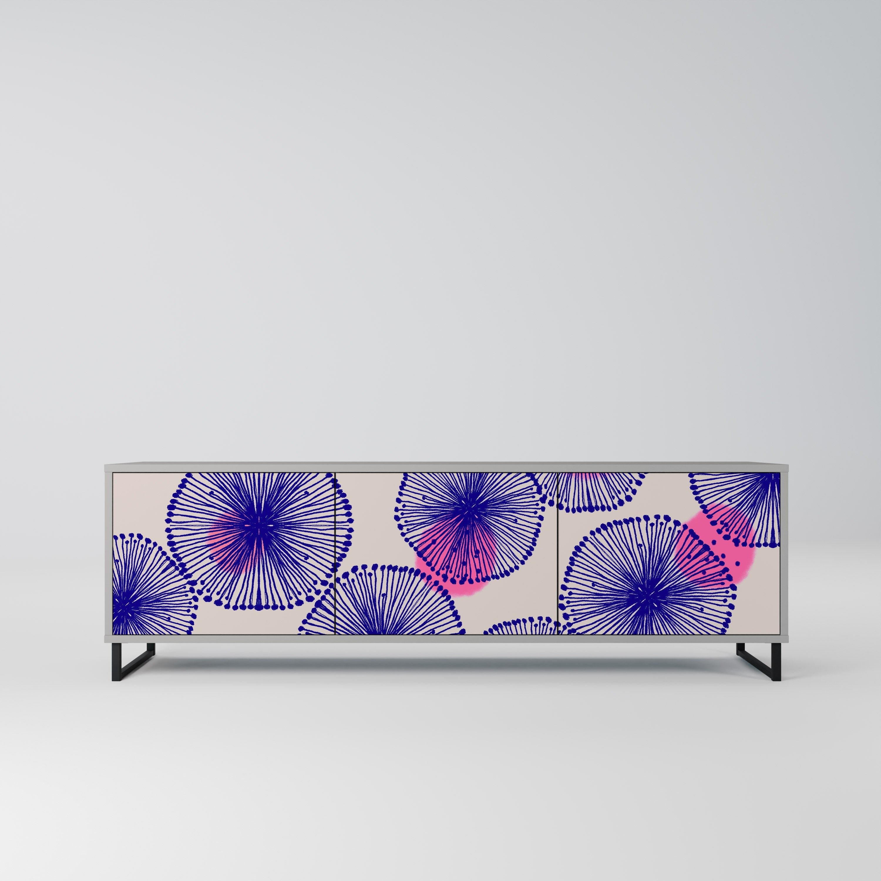 MAGIC NATURE TV-Lowboard mit 3 Türen in Grau