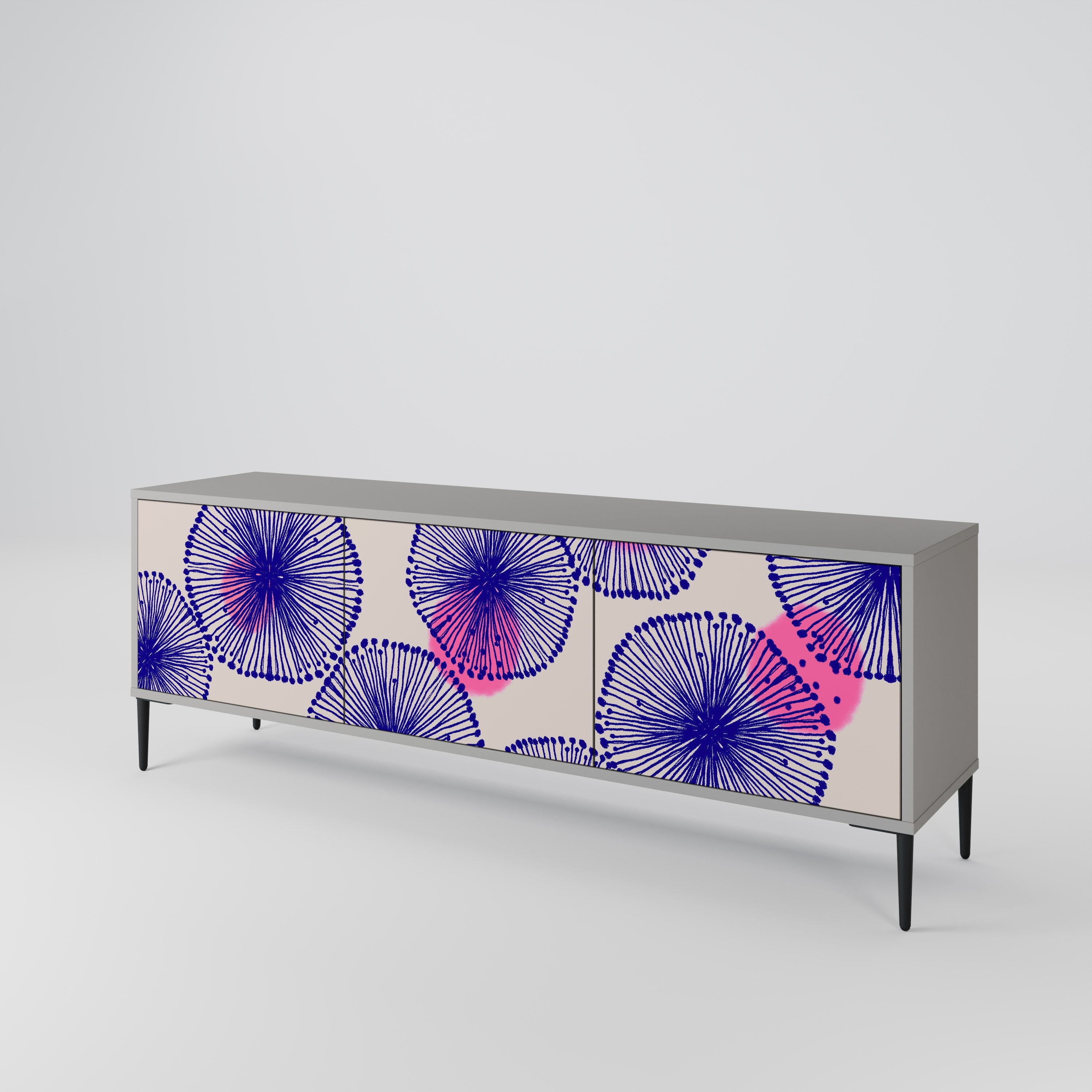 MAGIC NATURE TV-Lowboard mit 3 Türen in Grau