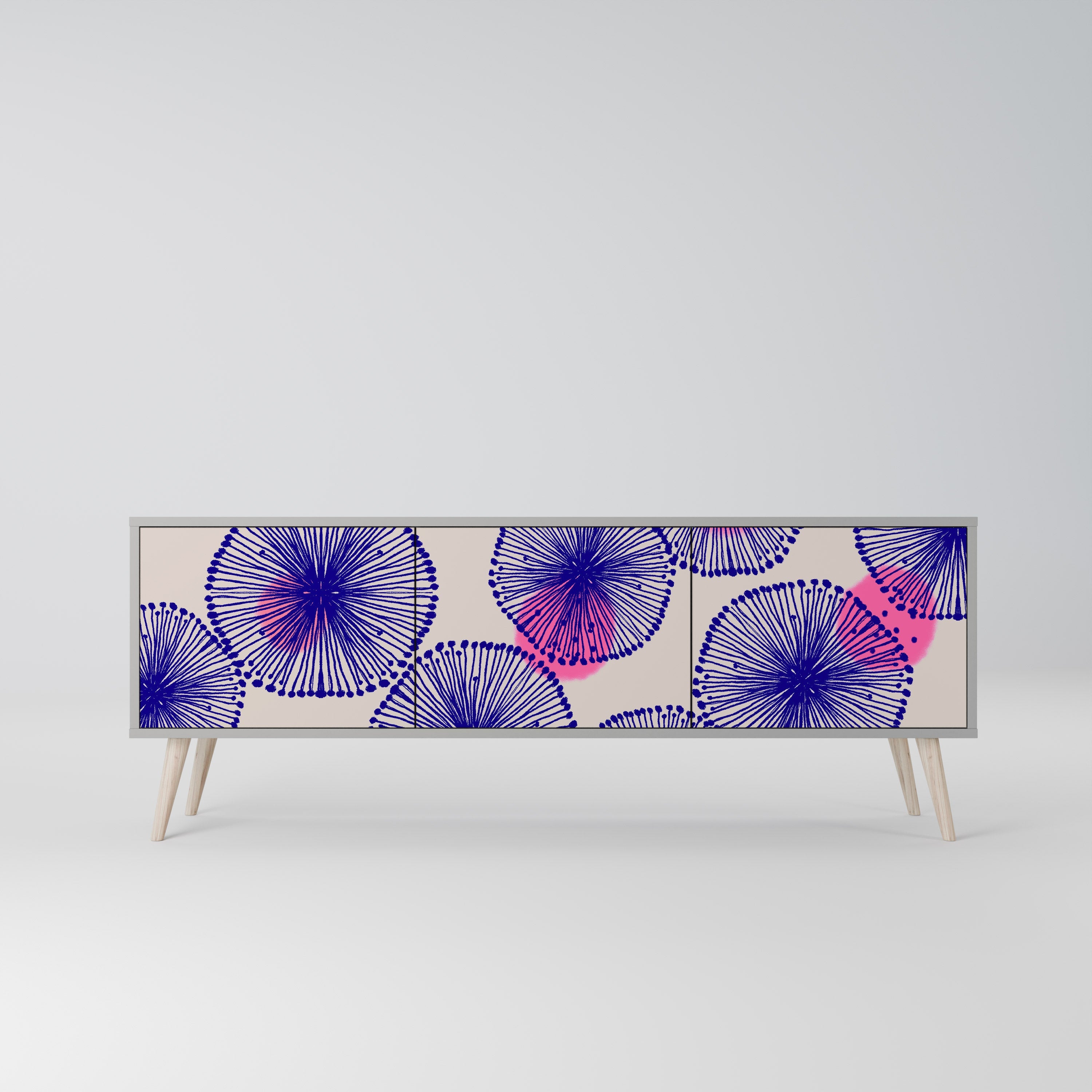 MAGIC NATURE TV-Lowboard mit 3 Türen in Grau