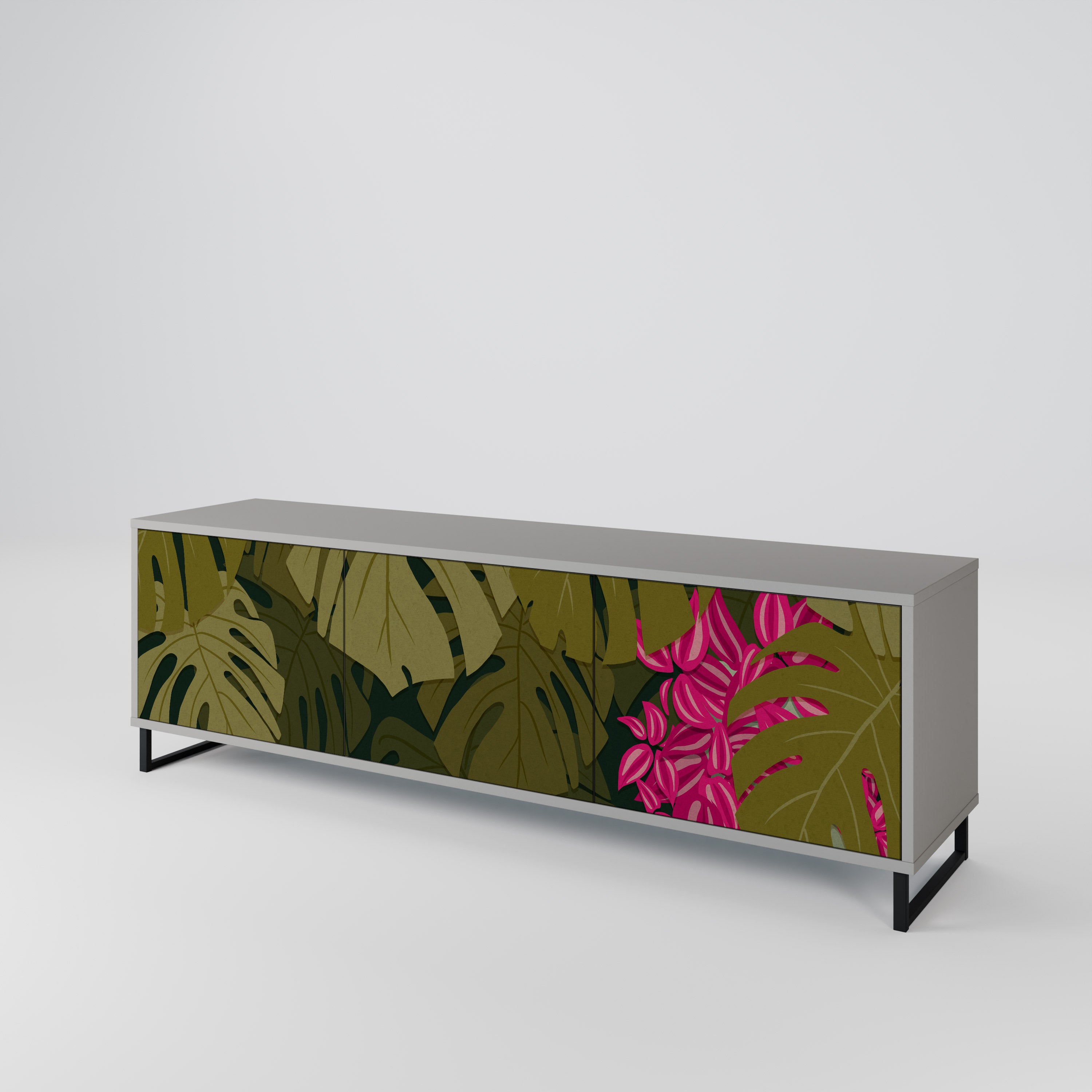 TROPICAL BEAUTY 3-Door TV Cabinet