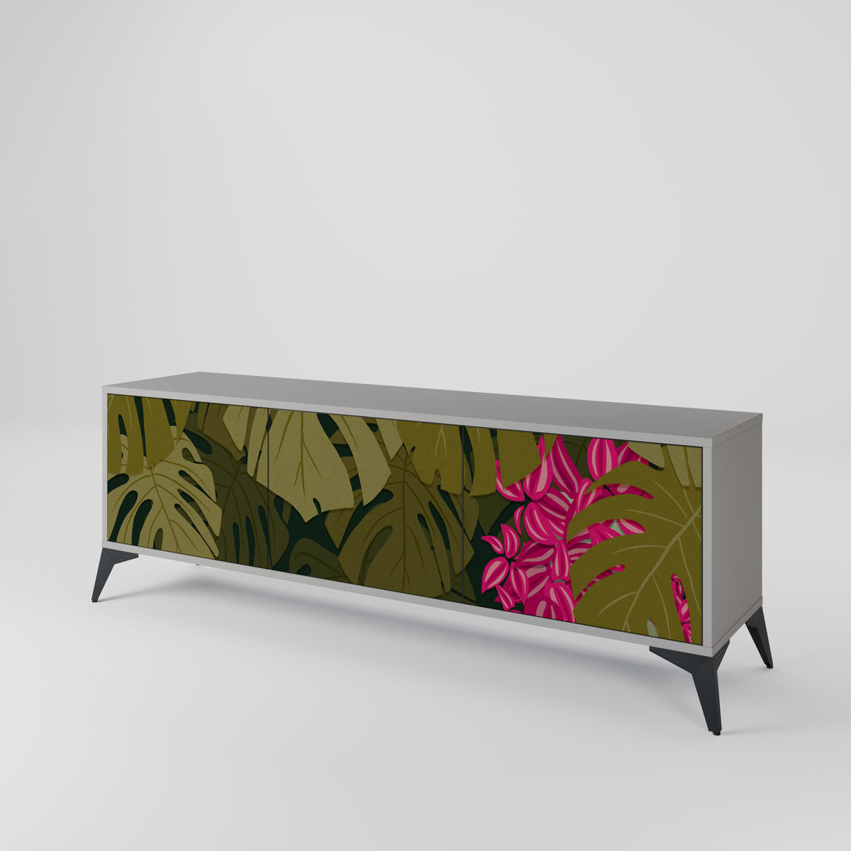 TROPICAL BEAUTY 3-türiges TV-Lowboard