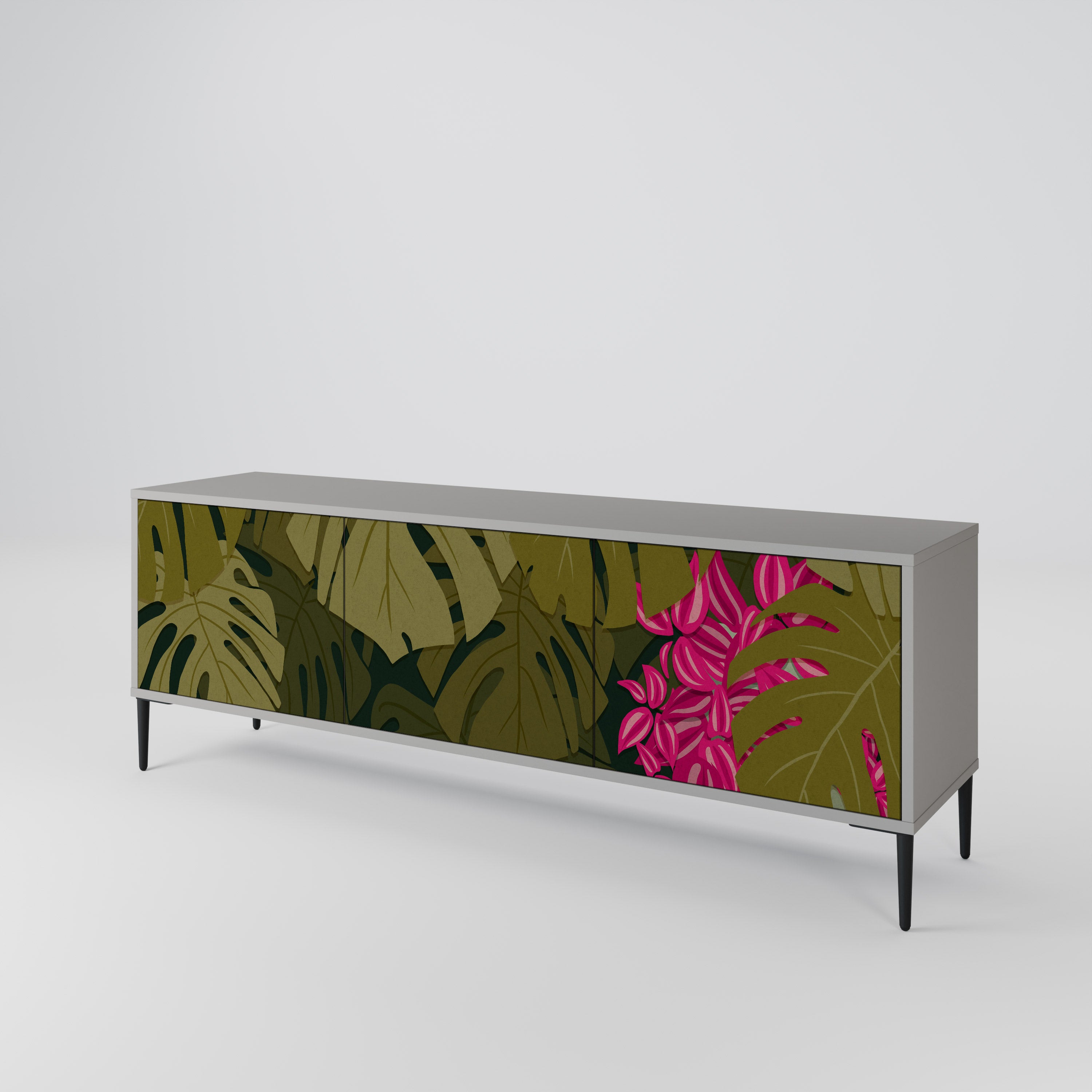 TROPICAL BEAUTY 3-Door TV Cabinet