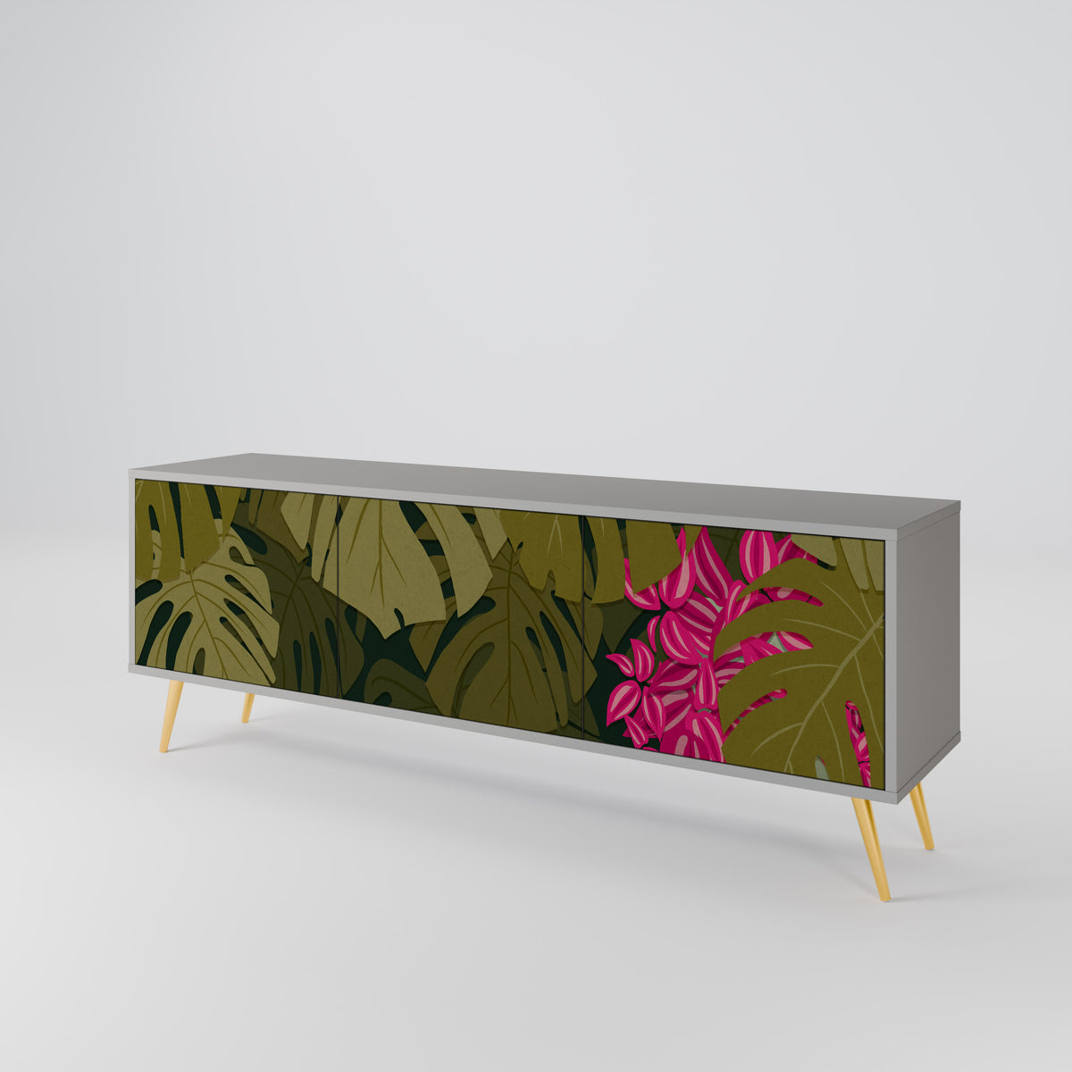 TROPICAL BEAUTY 3-türiges TV-Lowboard