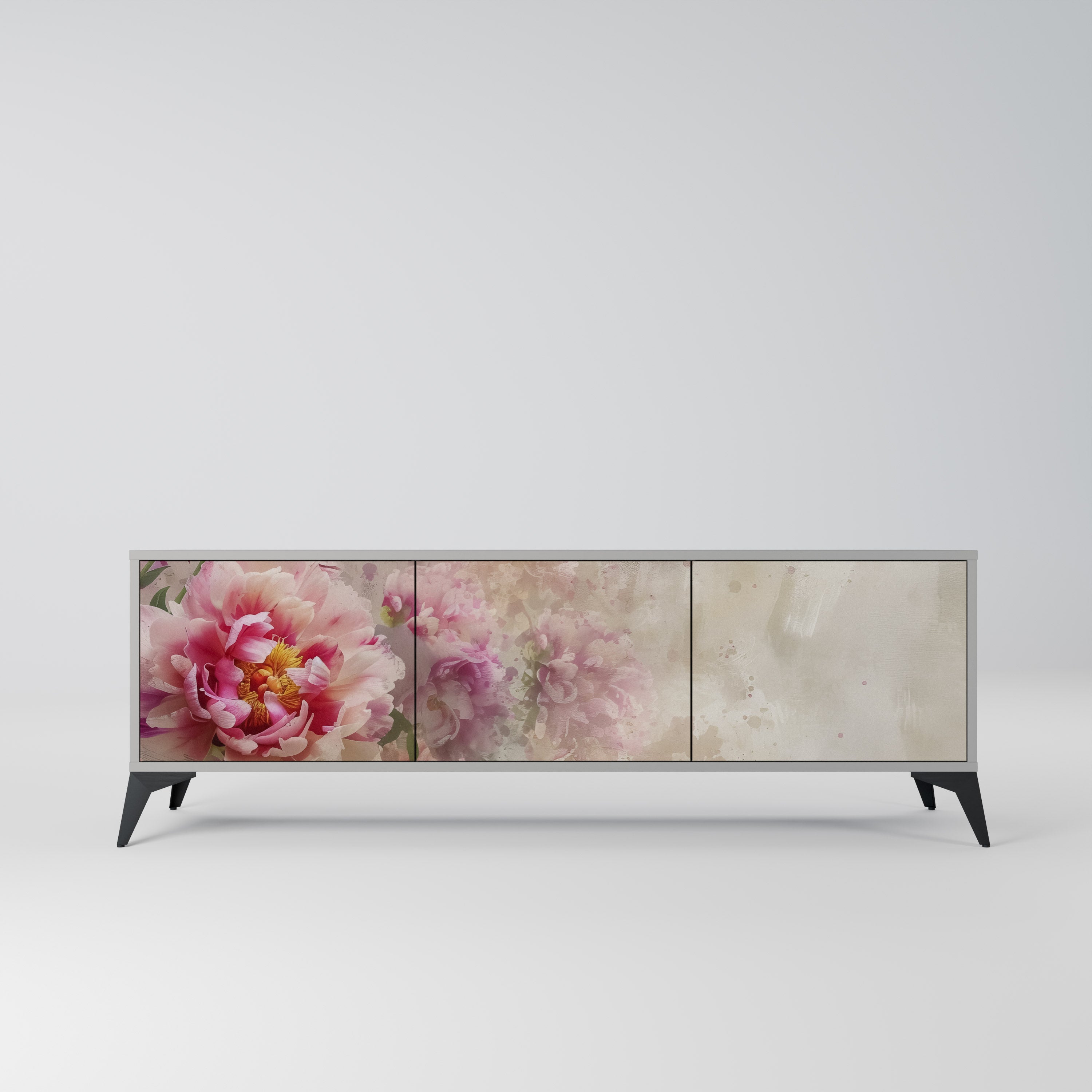 PEONY WHISPER TV-Lowboard mit 3 Türen in Grau