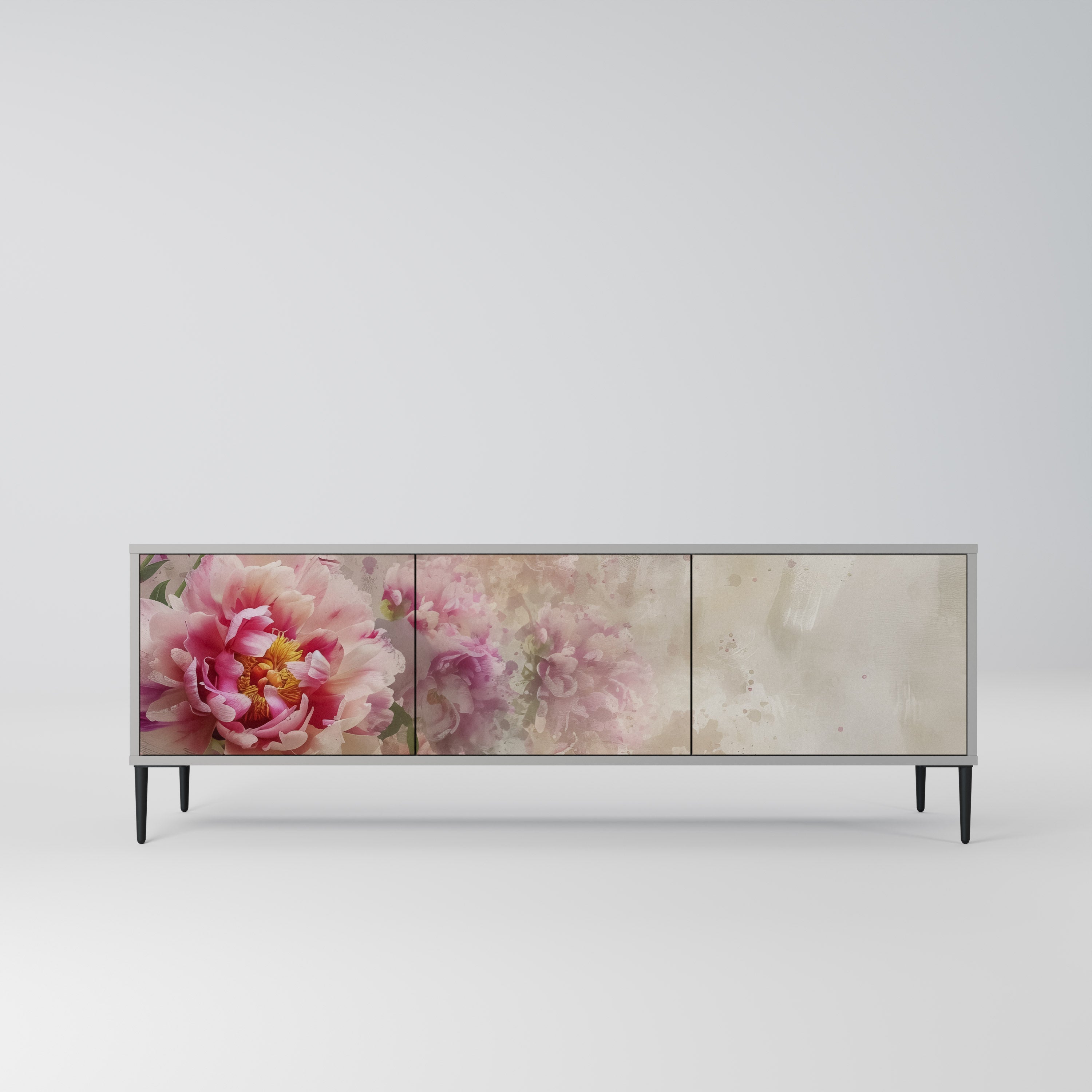 PEONY WHISPER TV-Lowboard mit 3 Türen in Grau